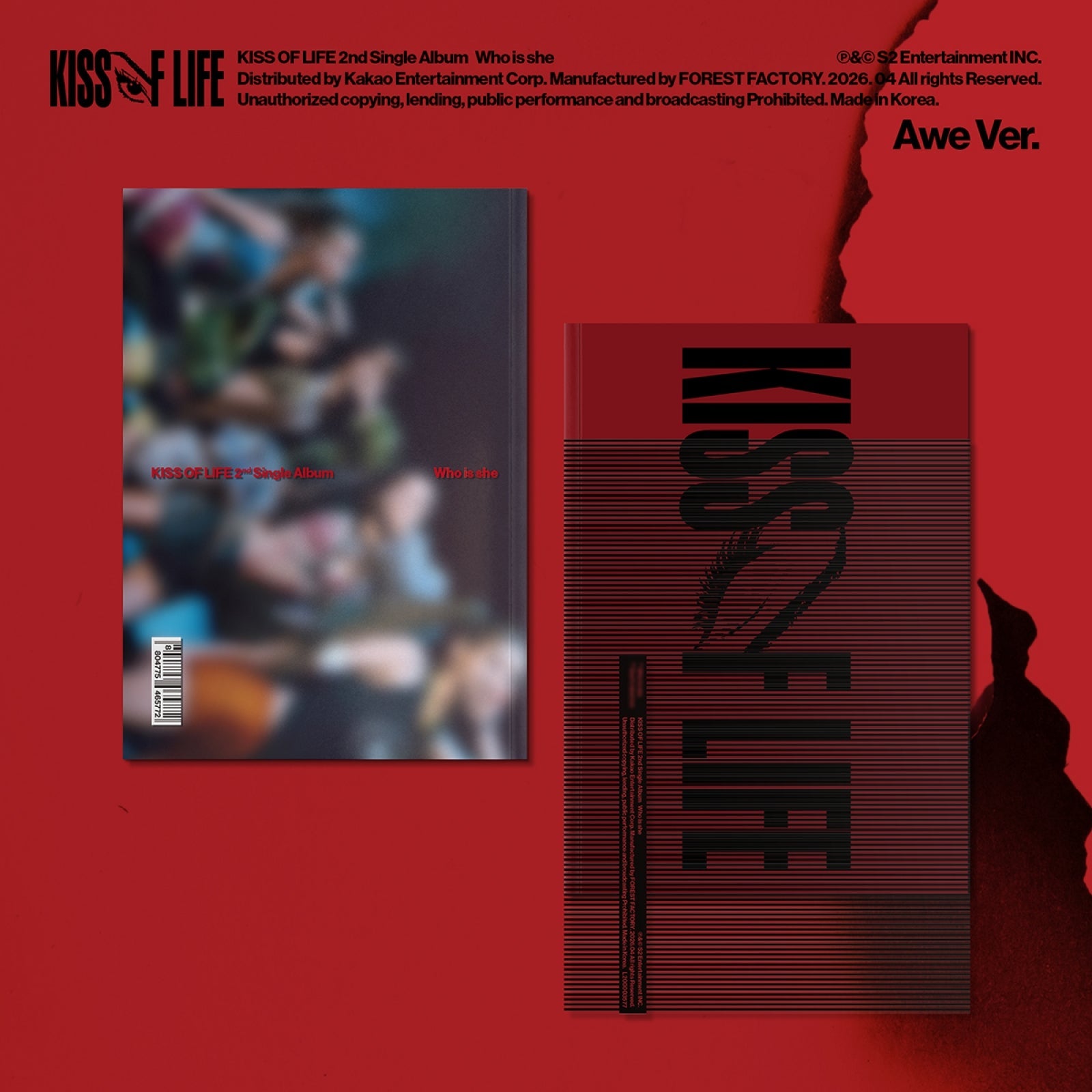 [Pre-order] KISS OF LIFE - Who is she / 2nd Single Album (Awe Ver.)