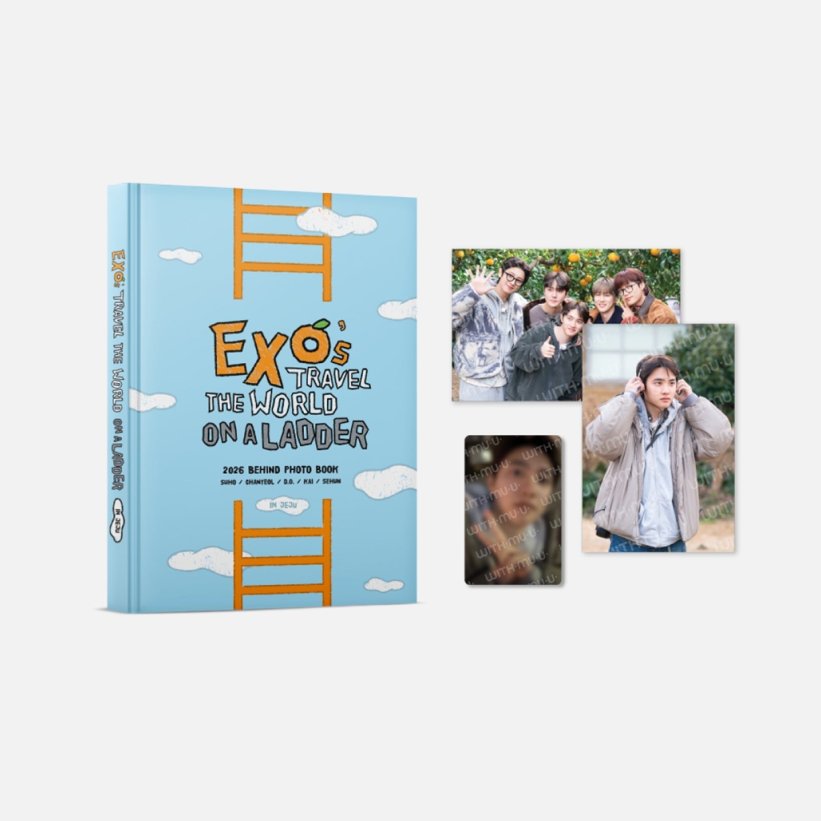 EXO - BEHIND PHOTO BOOK /  2026 EXO's TRAVEL THE WORLD ON A LADDER 5 OFFICIAL MD