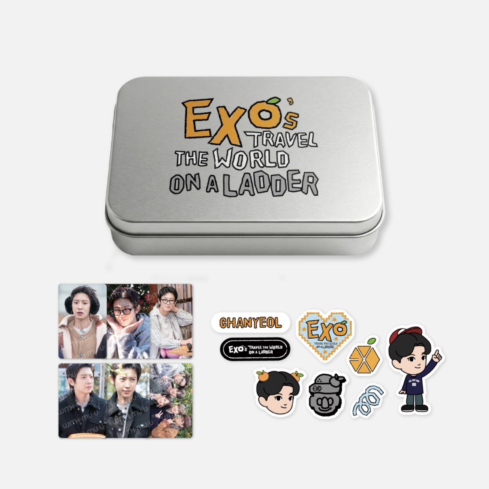 EXO - TINCASE SET /  2026 EXO's TRAVEL THE WORLD ON A LADDER 5 OFFICIAL MD