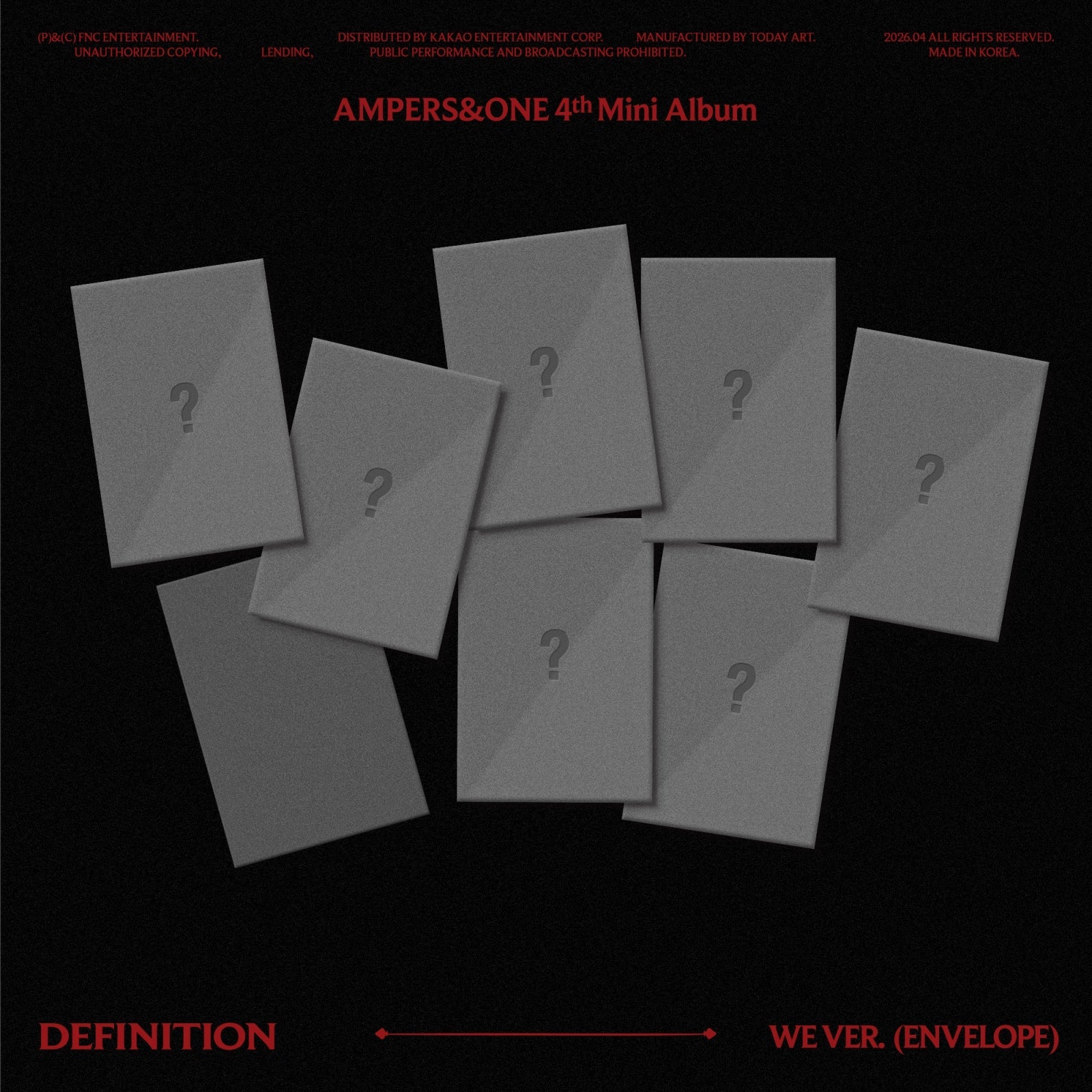 [Pre-order] AMPERS&ONE - DEFINITION / 4th Mini Album (WE Ver.) (CD)