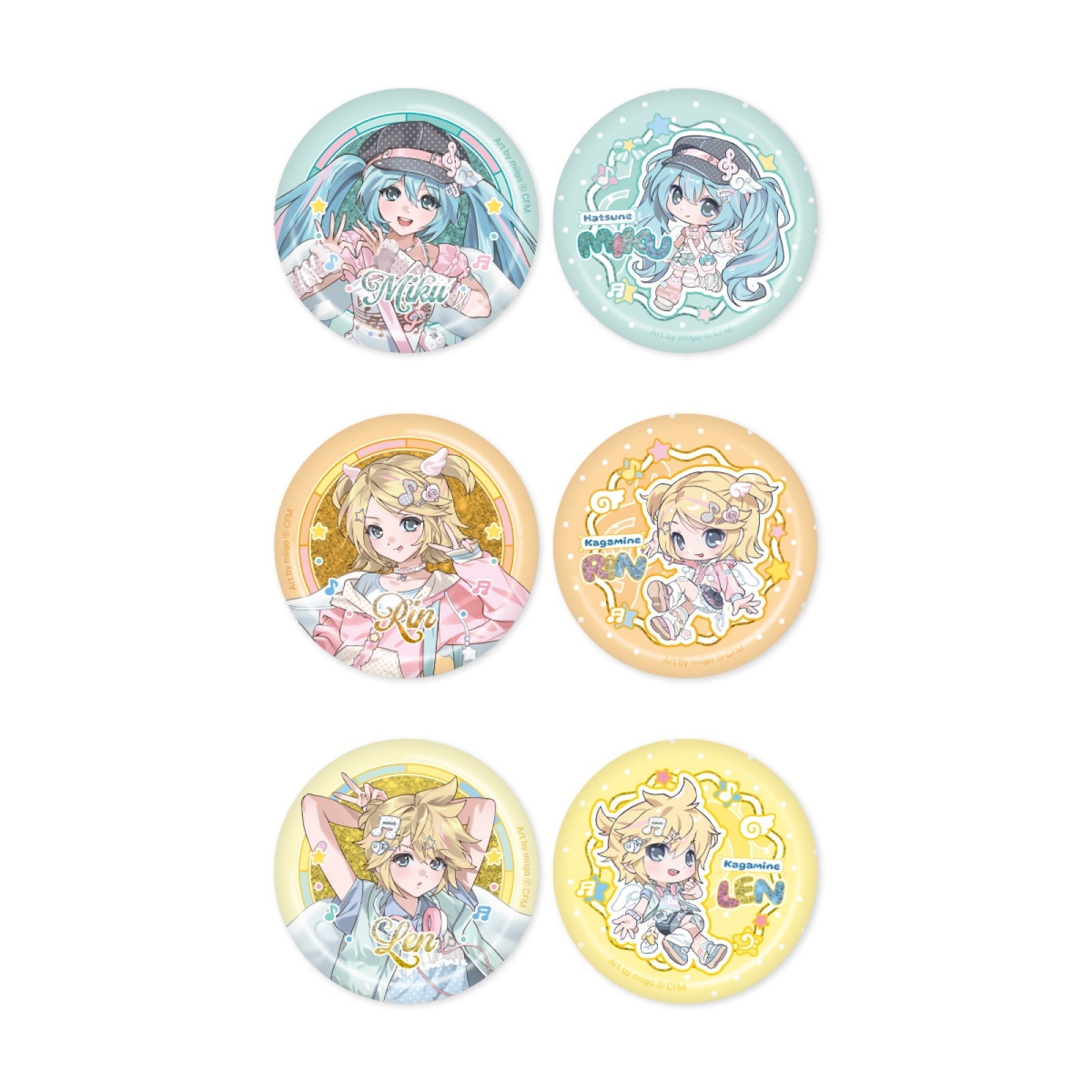 [Pre-order] MIKU & RIN & LEN - CAN BADGE SET-A TYPE / MIKU & RIN & LEN OFFICIAL POP-UP STORE in SEOUL [Meet and Greet] OFFICIAL MD