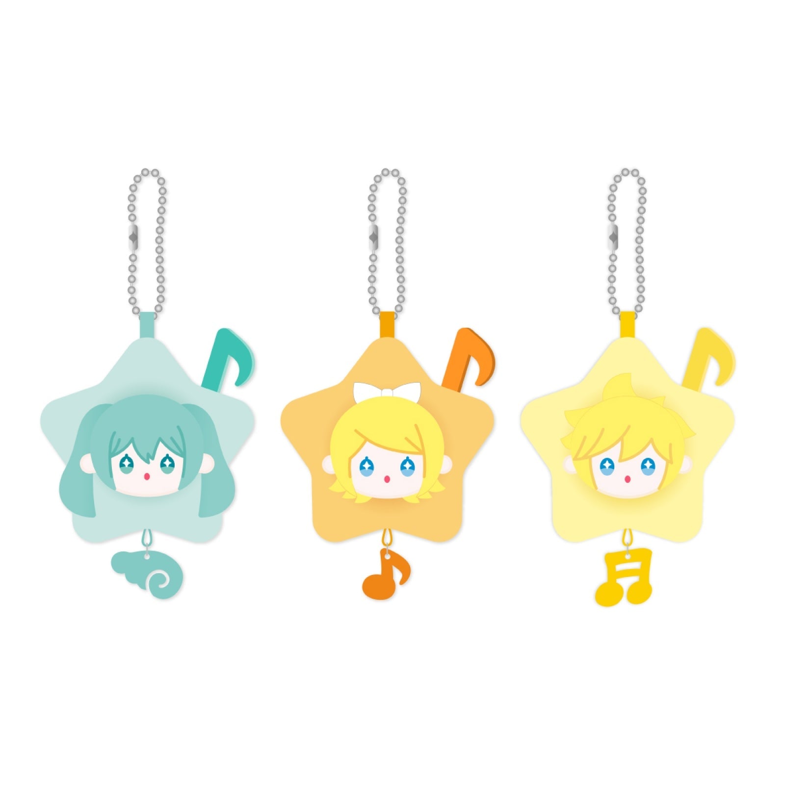 [Pre-order] MIKU & RIN & LEN - 8CM MINI STARS KEYRING / MIKU & RIN & LEN OFFICIAL POP-UP STORE in SEOUL [Meet and Greet] OFFICIAL MD