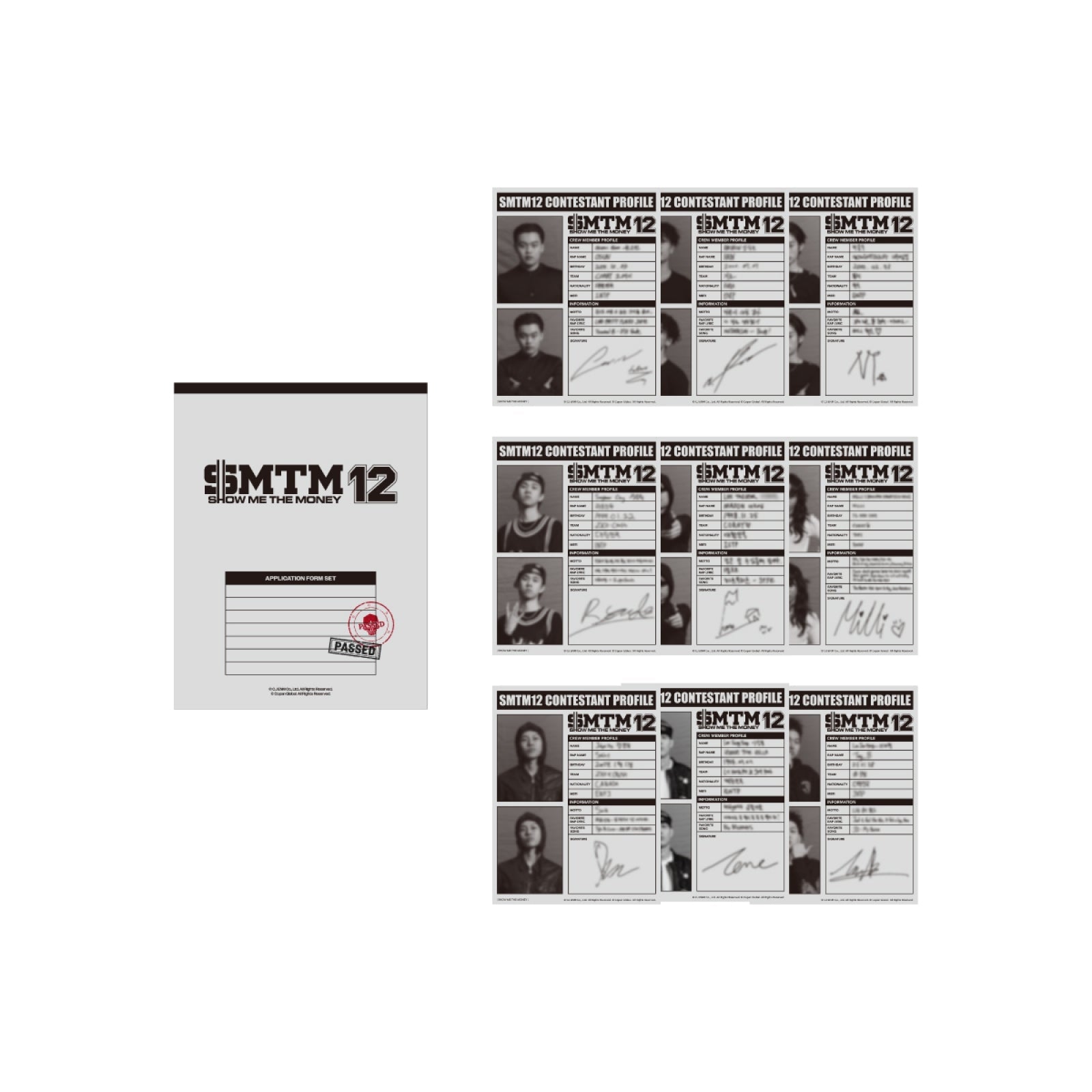 [Pre-order] SHOW ME THE MONEY 12 - APPLICATION FORM SET / SHOW ME THE MONEY 12 POP-UP STORE OFFICIAL MD