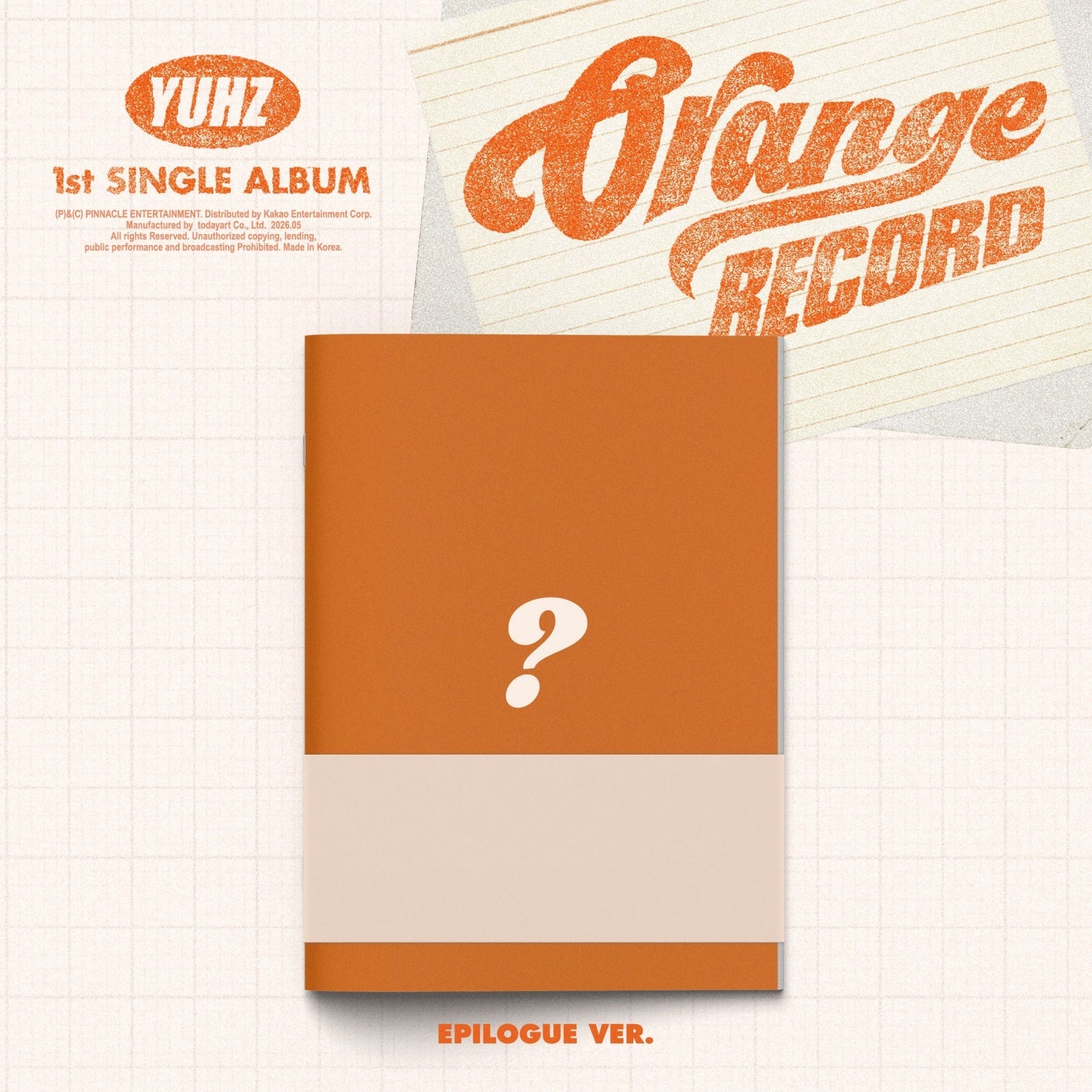 [Pre-order] YUHZ - Orange Record / 1st Single Album (Epilogue ver.) (Kiwee Album)