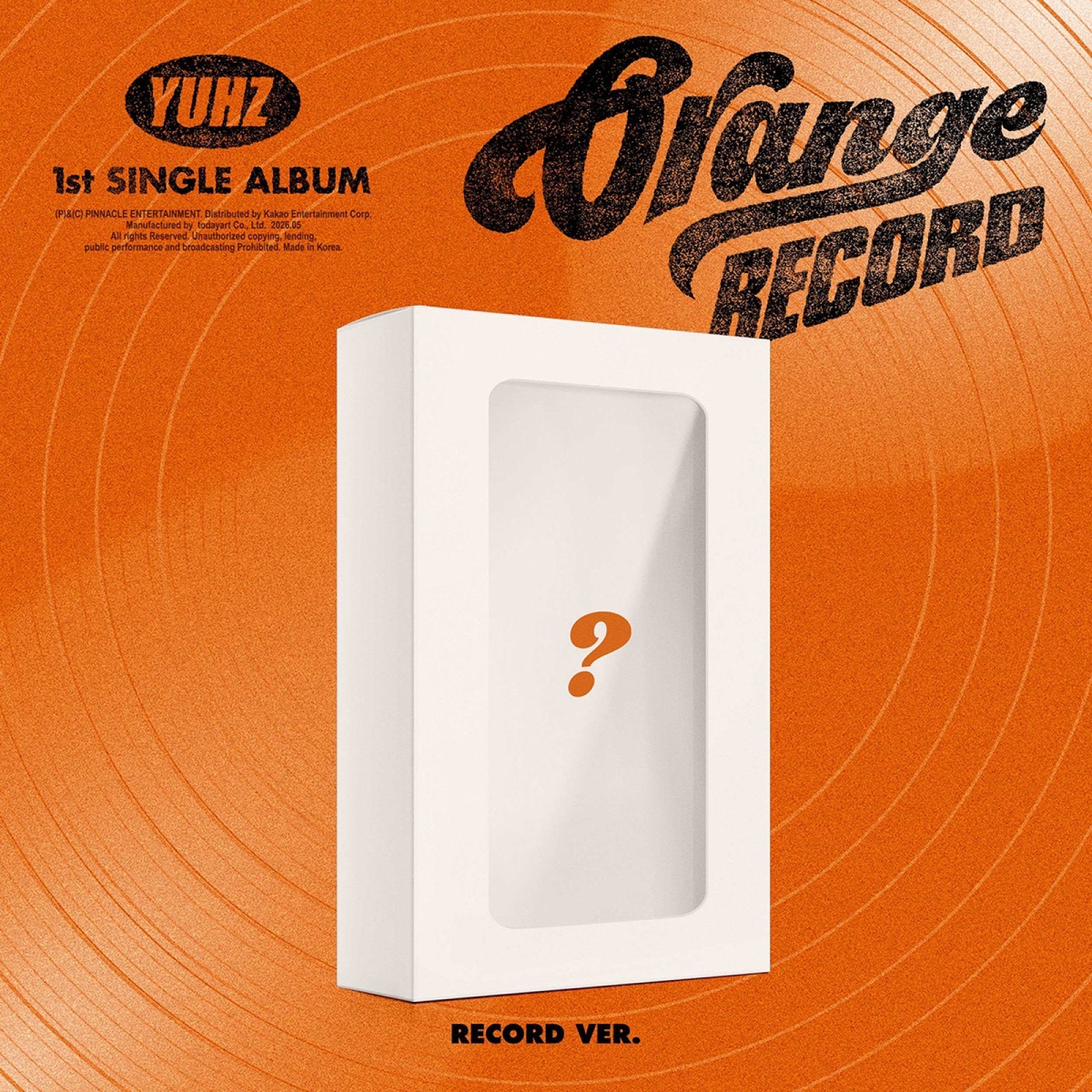 [Pre-order] YUHZ - Orange Record / 1st Single Album (Record ver.) (Kiwee Album)