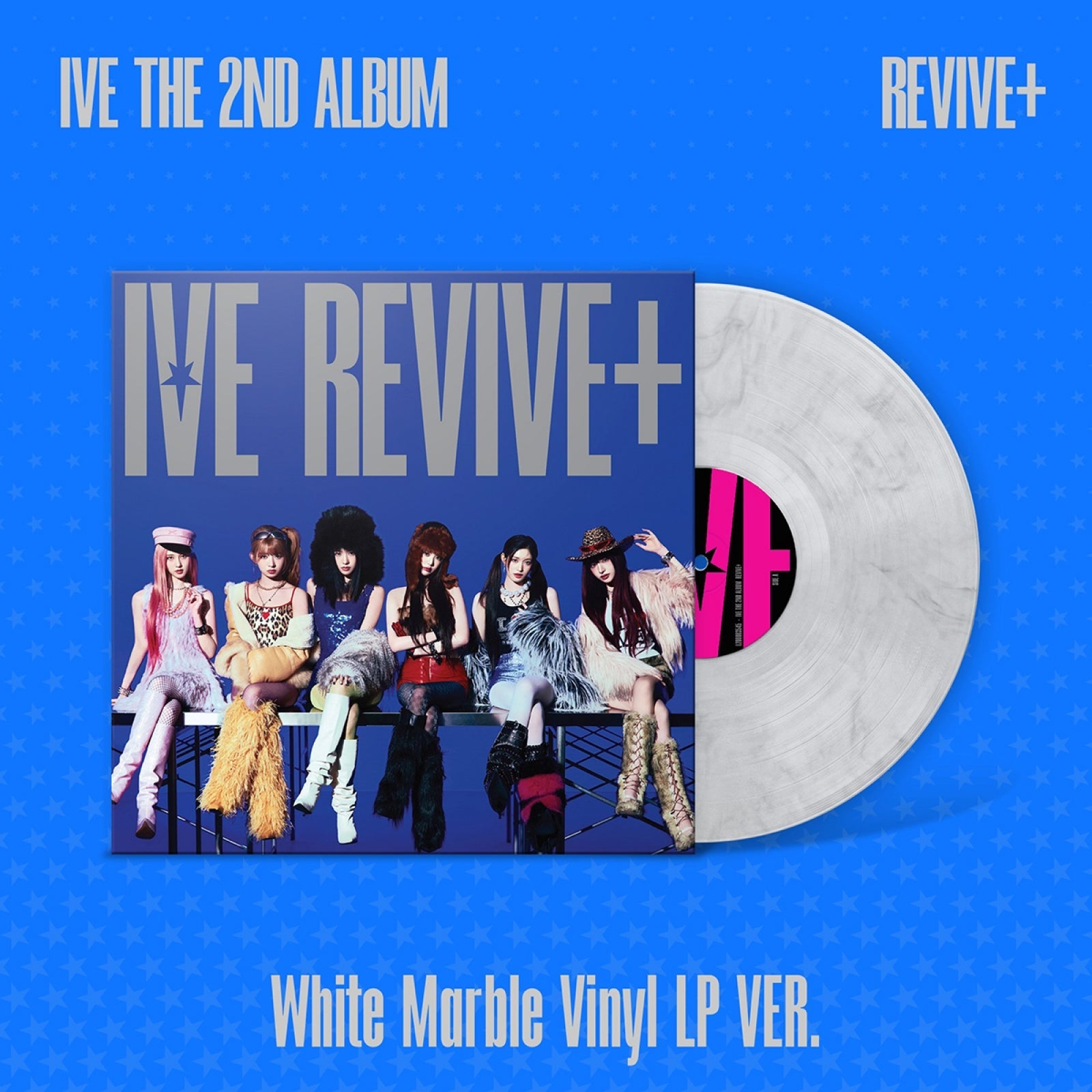 [Pre-order] IVE - REVIVE+ / 2ND ALBUM (White Marble Vinyl LP VER.) *LIMITED Ver.