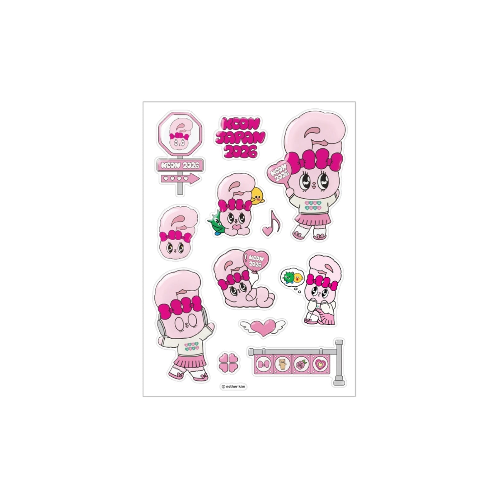 [Pre-order] ESTHER BUNNY - EPOXY STICKER / KCON 2026 X ESTHER BUNNY POP UP OFFICIAL MD