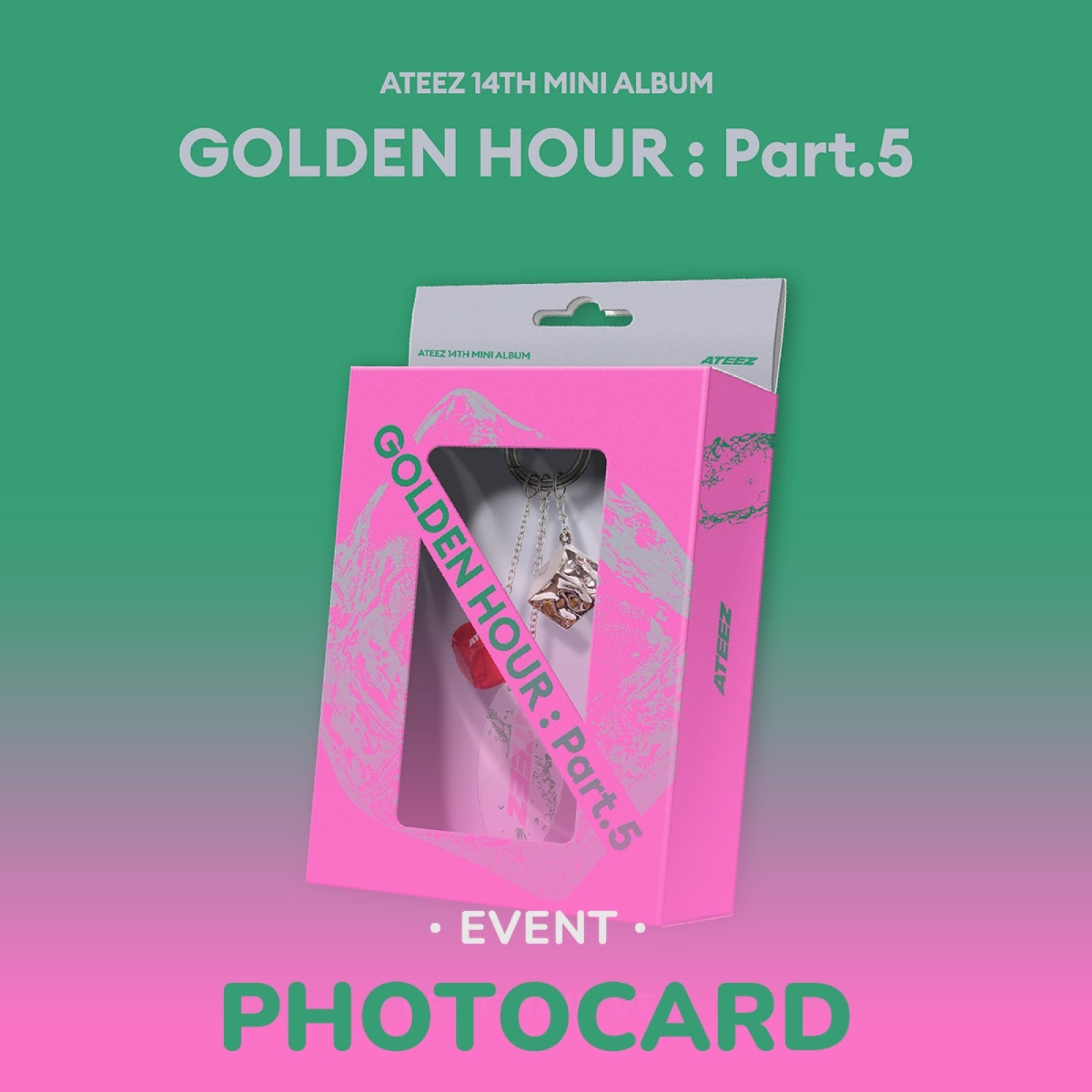 [POB] ATEEZ - GOLDEN HOUR : Part.5 / 14TH MINI ALBUM (KEY CHAIN Ver.)