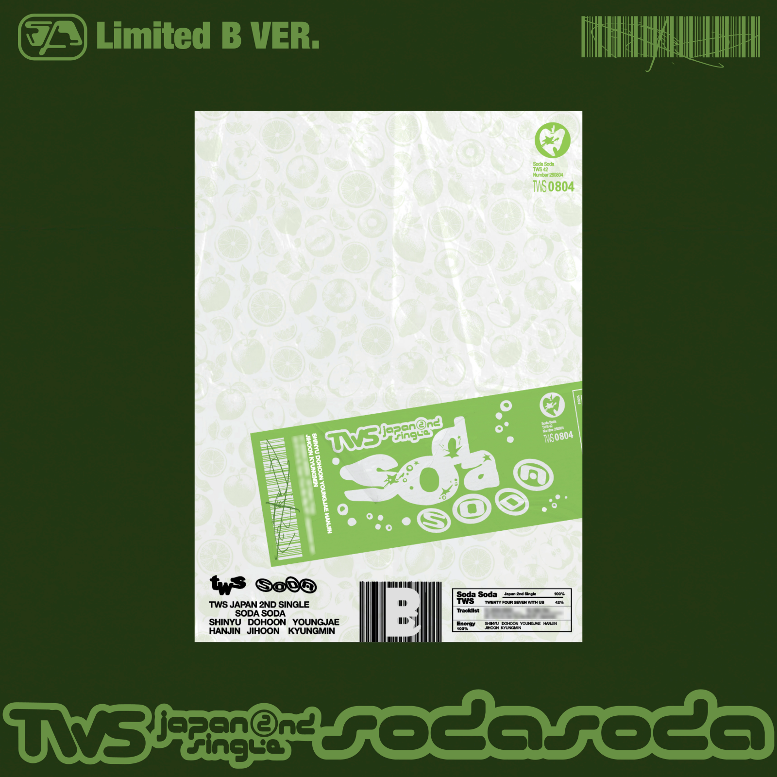 [Pre-order] TWS - SODA SODA / Japan 2nd Single (Limited B Ver.)
