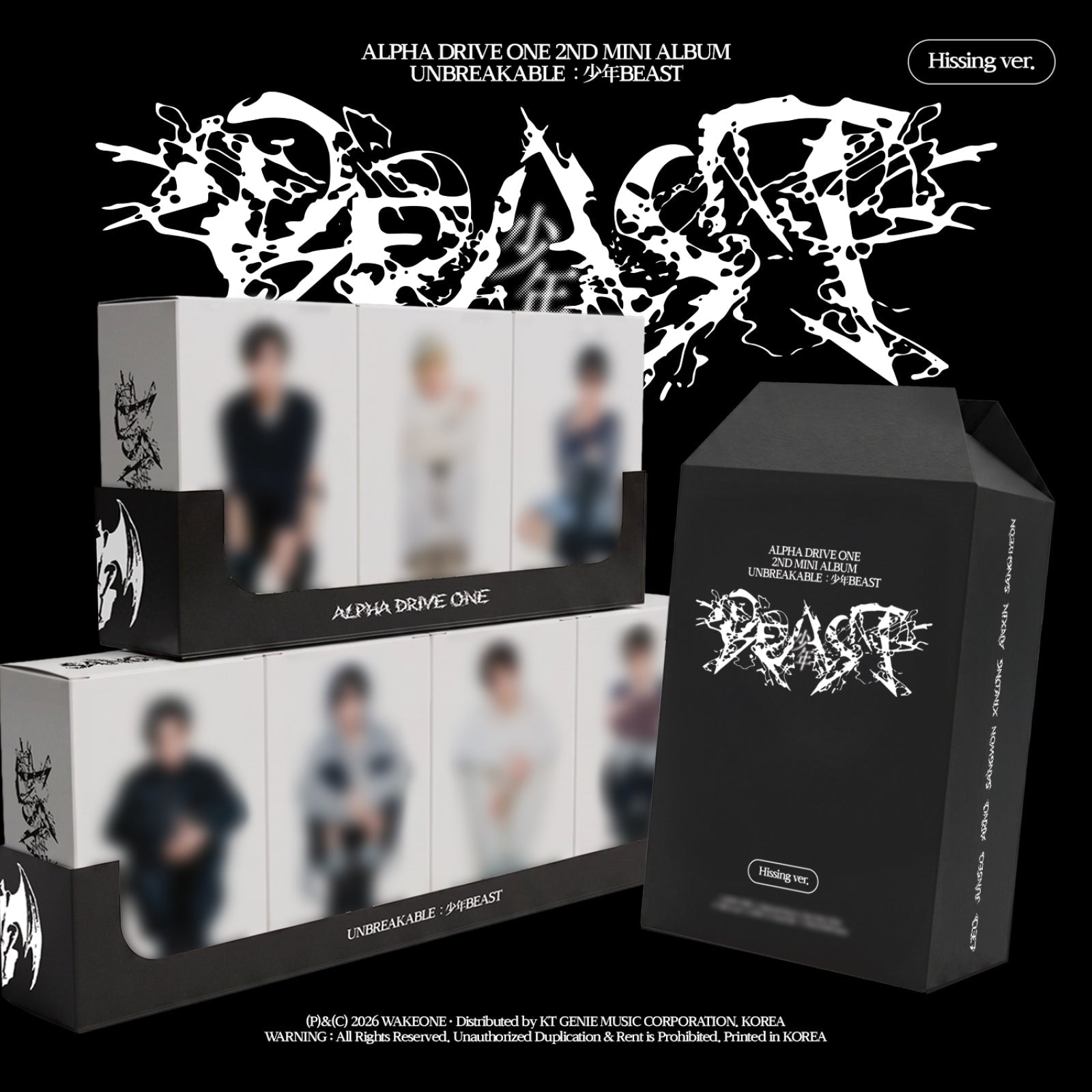 [Pre-order] ALPHA DRIVE ONE - UNBREAKABLE : 少年BEAST /  2nd Mini Album (Hissing Ver.)