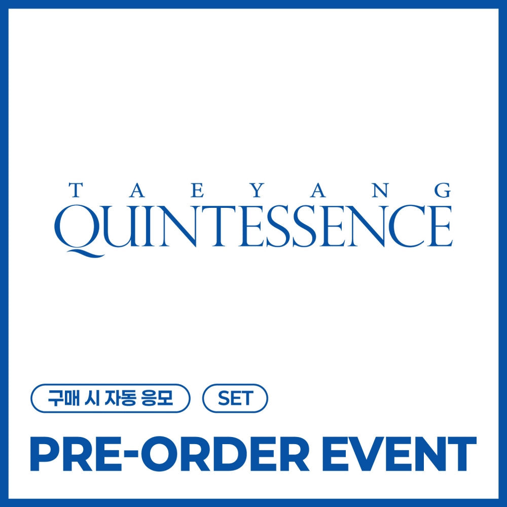 [POB] TAEYANG - QUINTESSENCE / 4TH ALBUM
