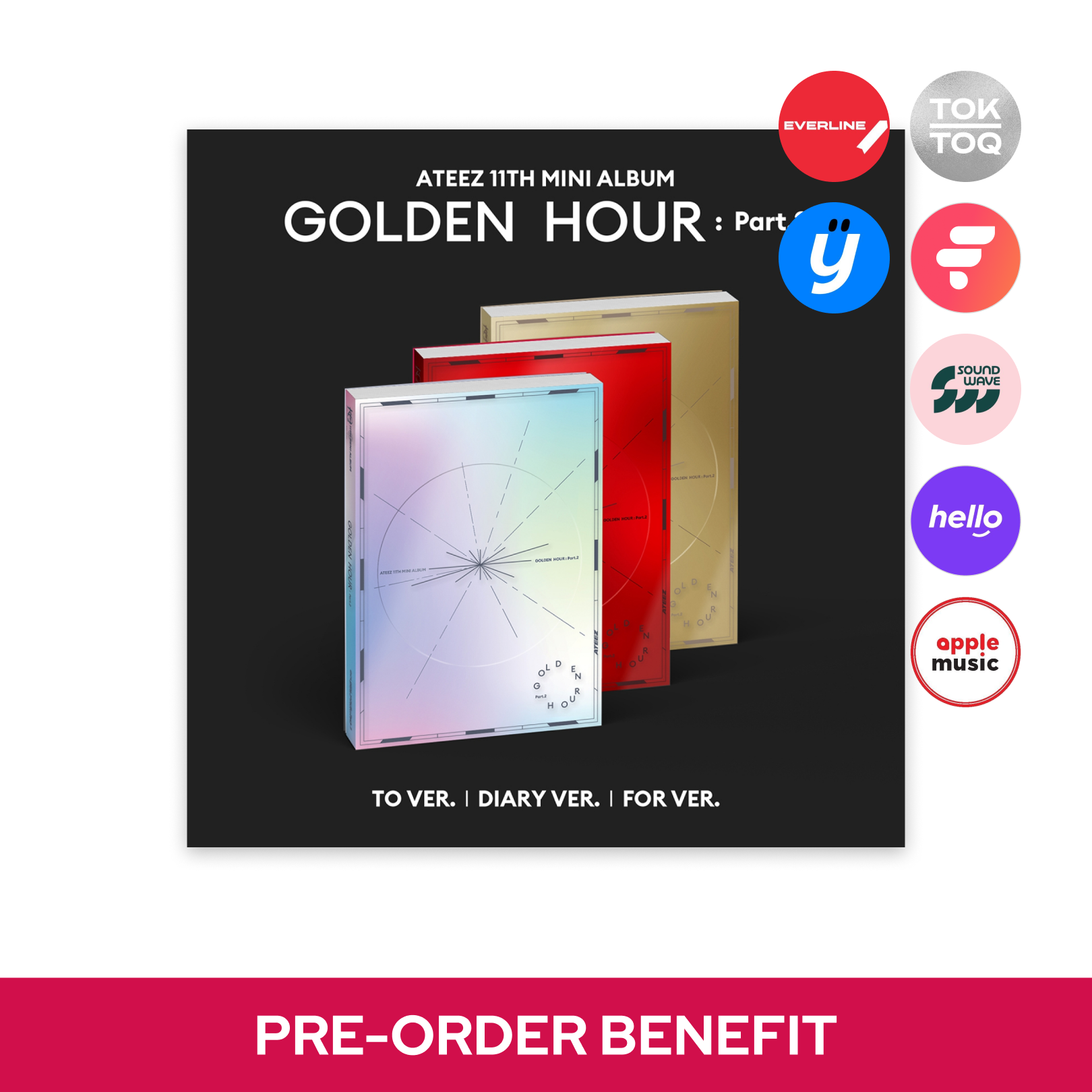 ATEEZ - GOLDEN HOUR : Part.2 / 11TH MINI ALBUM (Standard ver.)