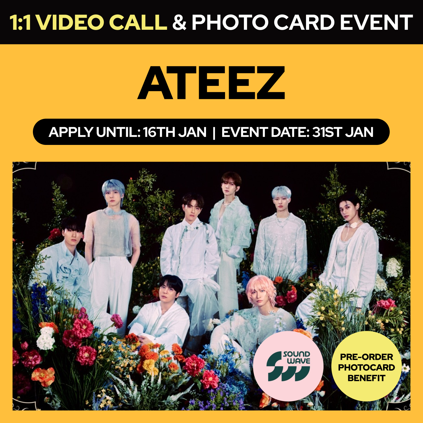 [01/31 1:1 VIDEO CALL by Sound-Wave] ATEEZ - GOLDEN HOUR: Part.2 (Digipack ver.)