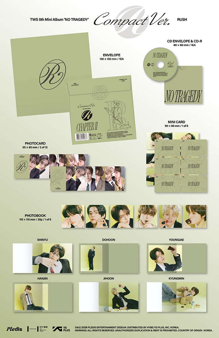 [POB] [LUCKY DRAW] TWS - NO TRAGEDY / 5th Mini Album (COMPACT Ver.) (RUSH)