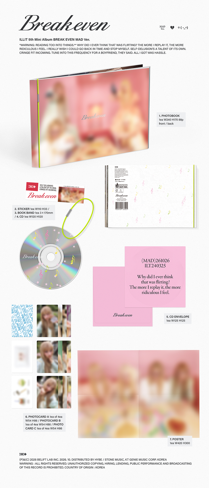[POB] ILLIT - EARLY-BIRD / 5th Mini Album(Set - BURNING Ver. / QUIET Ver. / MAD Ver.)