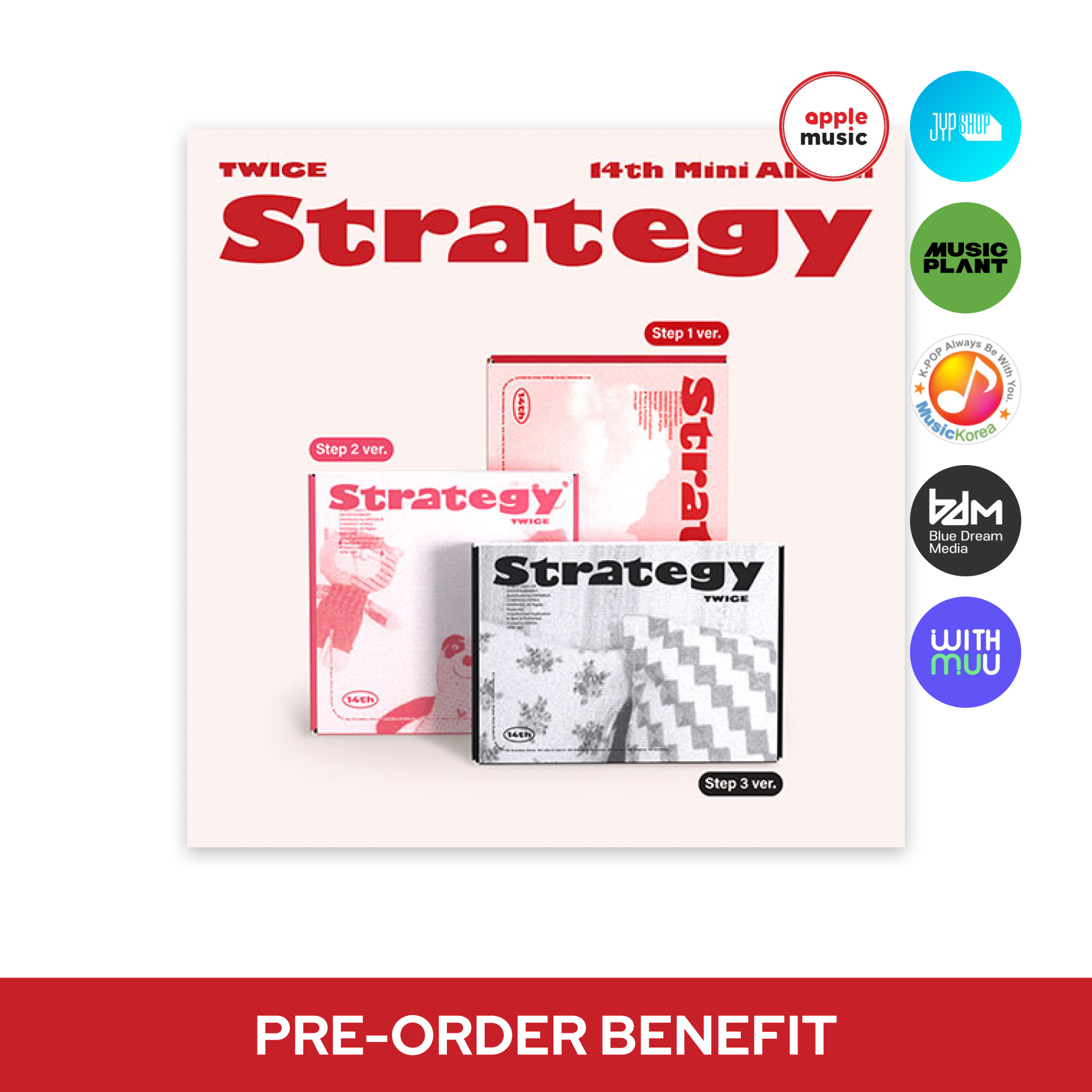 [POB] TWICE - STRATEGY / 14th Mini Album (Standard ver.) (Random)