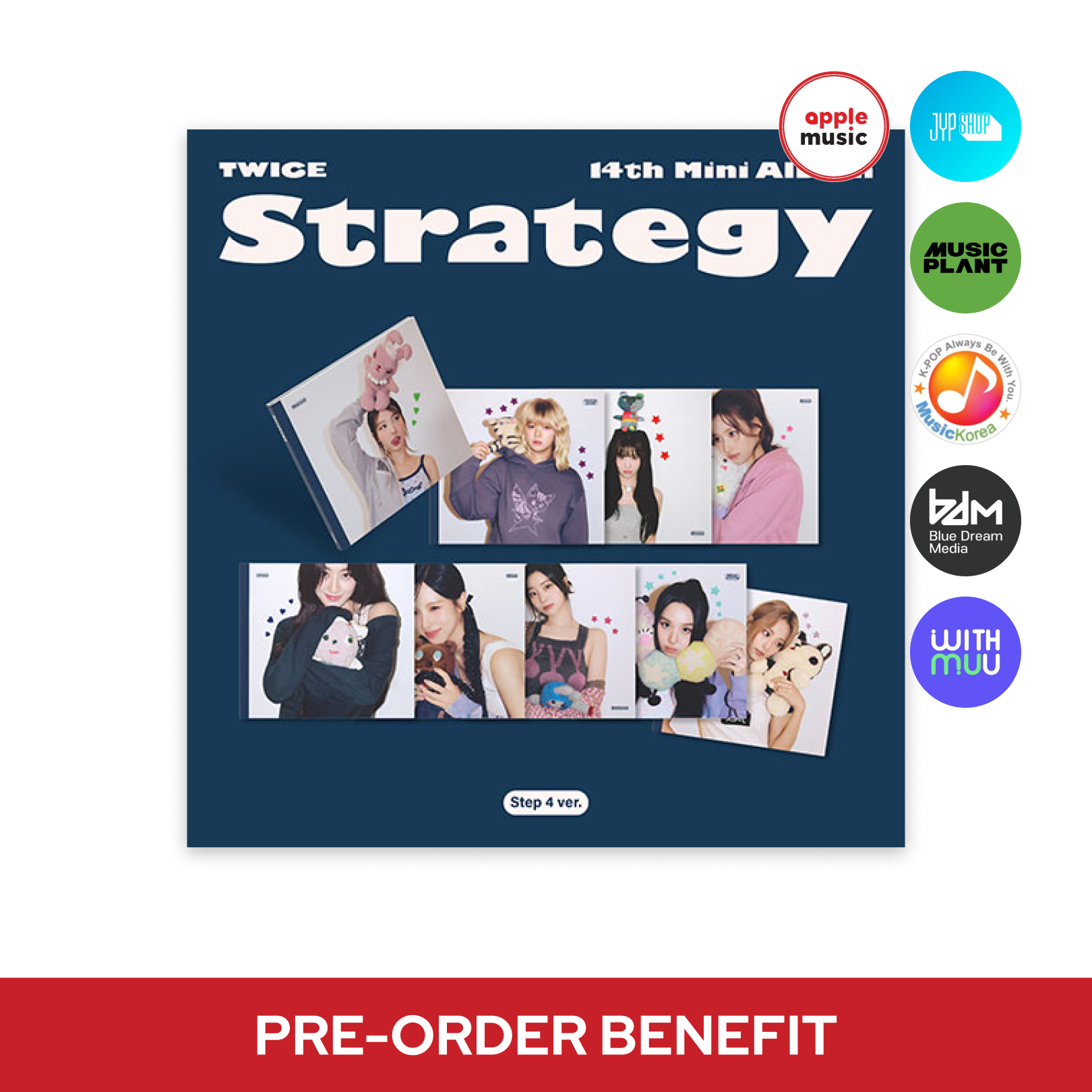 [Easter Clearance][POB] TWICE - STRATEGY / 14th Mini Album (Step4 ver.) (Random)