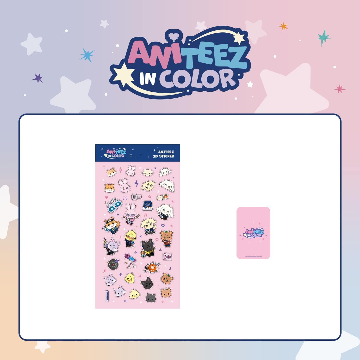 [Pre-order] ATEEZ - ANITEEZ 3D STICKER / ANITEEZ POP-UP STORE [ANITEEZ IN COLOR] MD