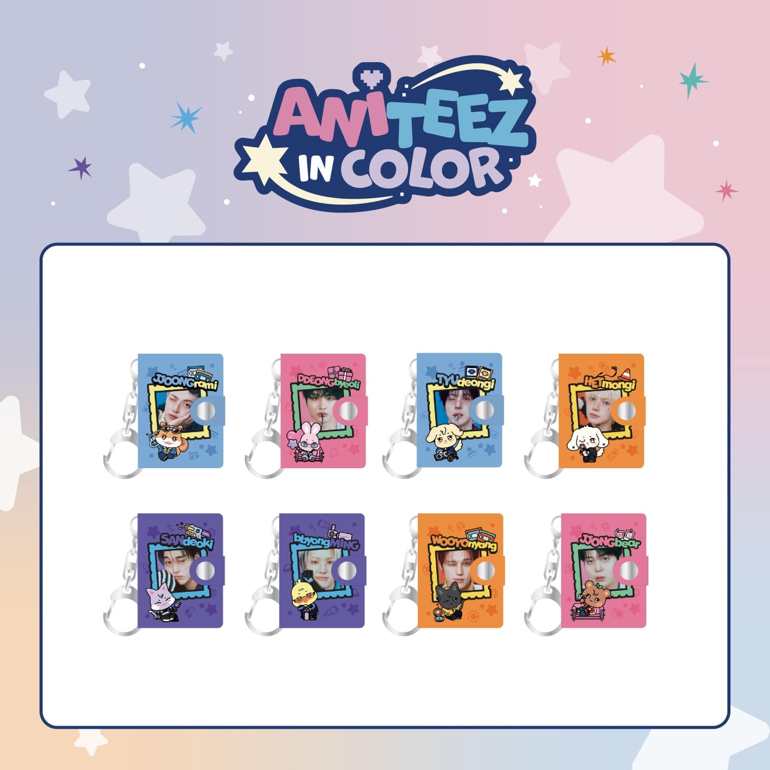 [Pre-order] ATEEZ - MINI ALBUM KEYRING / ANITEEZ POP-UP STORE [ANITEEZ IN COLOR] MD