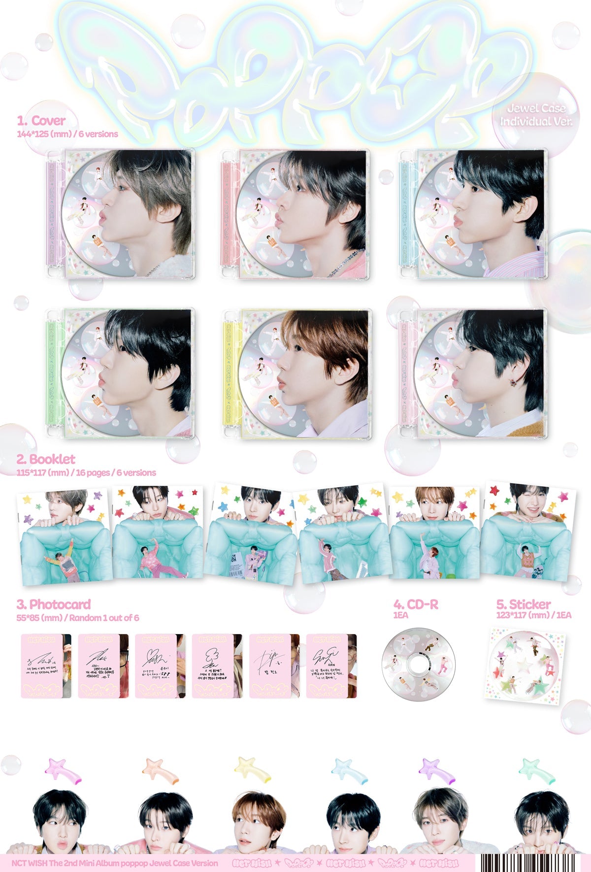 NCT WISH - poppop / 2nd Mini Album (Jewel Case ver.) *Random