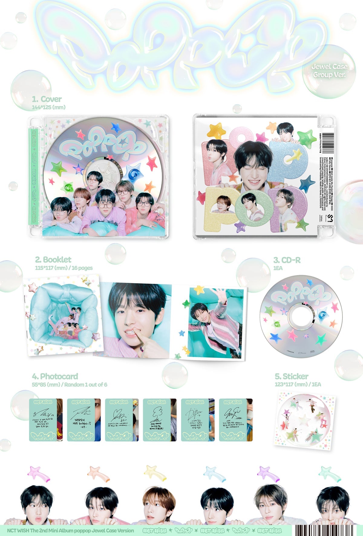 NCT WISH - poppop / 2nd Mini Album (Jewel Case ver.) *Random