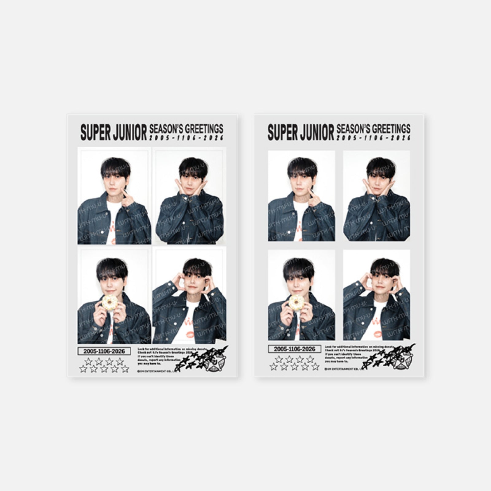 SUPER JUNIOR - 4CUT PHOTO SET / 2026 SM ARTIST SEASON’S GREETINGS OFFICIAL MD