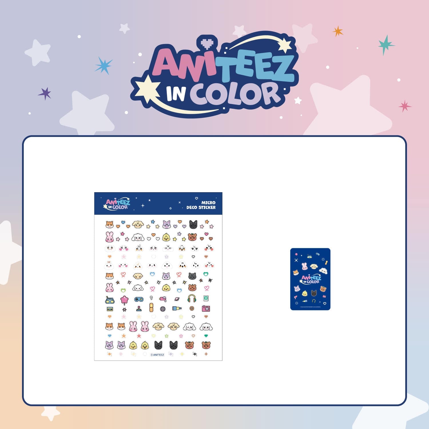 [Pre-order] ATEEZ - MICRO DECO STICKER / ANITEEZ POP-UP STORE [ANITEEZ IN COLOR] MD