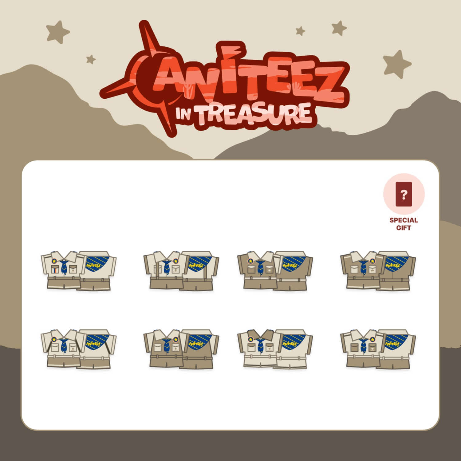 ATEEZ - SCOUTING UNIFORM OUTFIT / 'ANITEEZ in TREASURE' OFFICIAL MERCH