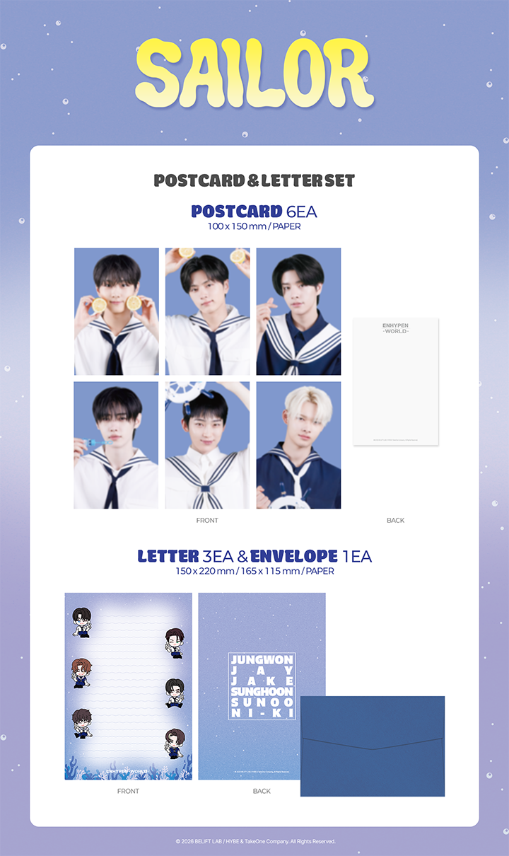 [Pre-order] ENHYPEN - POSTCARD & LETTER SET / ENHYPEN WORLD