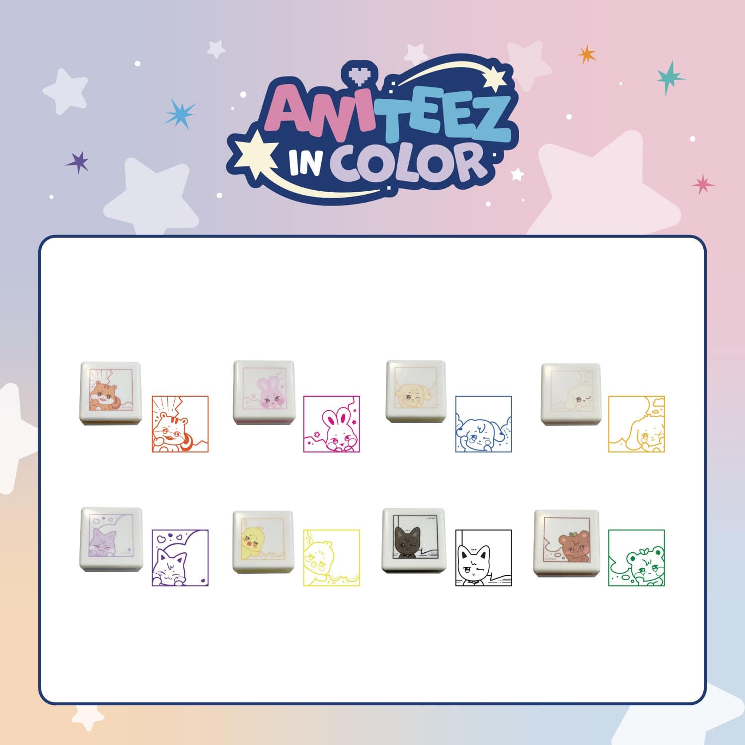 [Pre-order] ATEEZ - SPEECH BUBBLE STAMP / ANITEEZ POP-UP STORE [ANITEEZ IN COLOR] MD