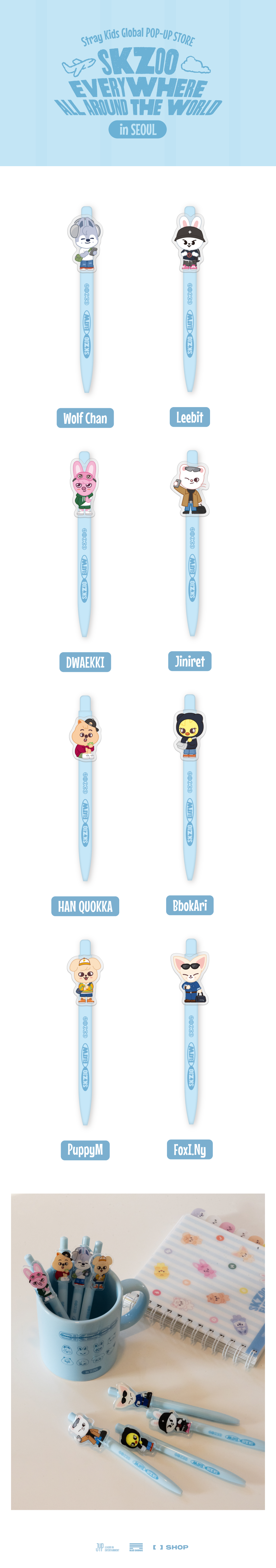 Stray Kids - SKZOO ACRYLIC GEL PEN / SKZOO Everywhere All Around The World in SEOUL