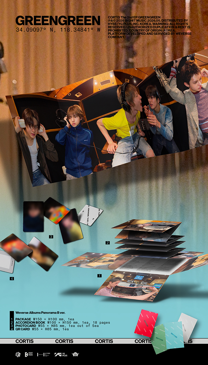 [POB] [LUCKY DRAW] CORTIS - GREENGREEN / The 2nd EP Album (Weverse Albums ver.) - [STUDIO CHOOM GIFT]