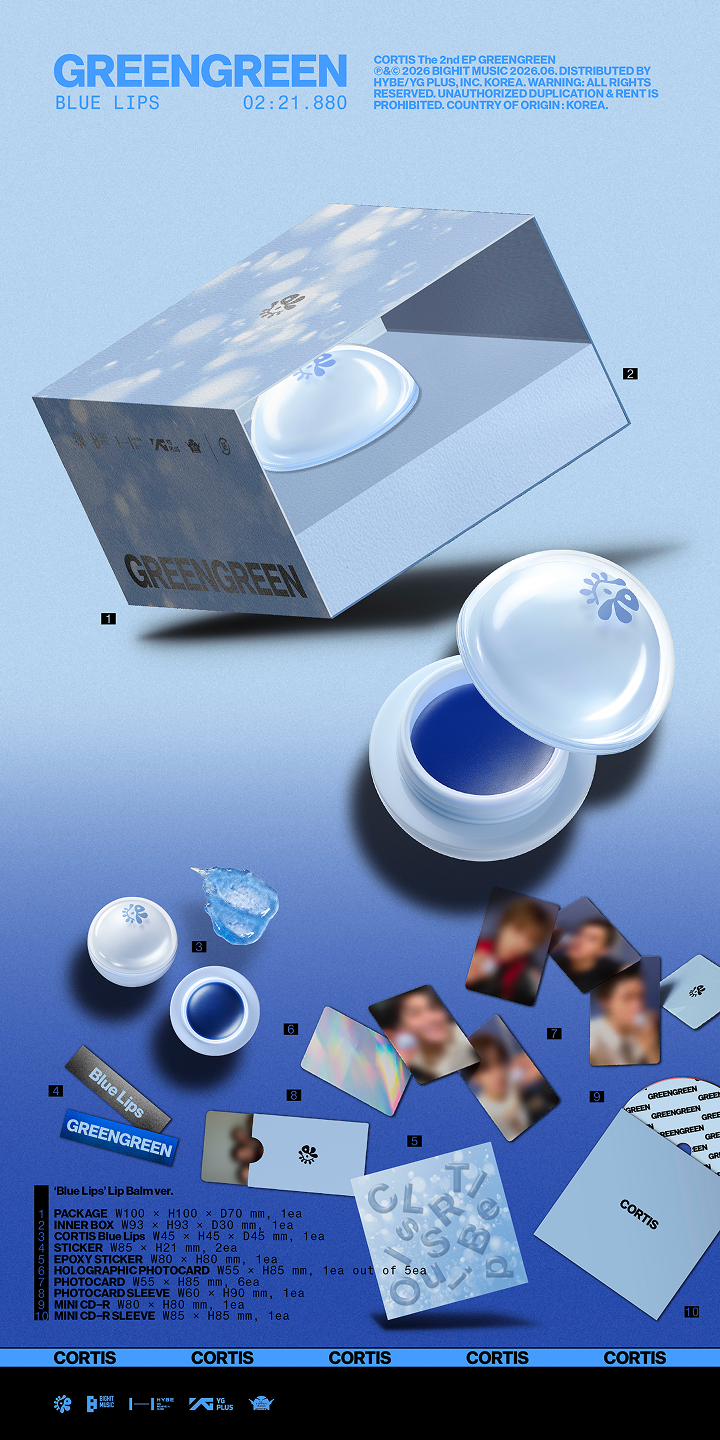 [Pre-order] CORTIS - GREENGREEN / 2nd EP ('Blue Lips' Lip Balm ver.)