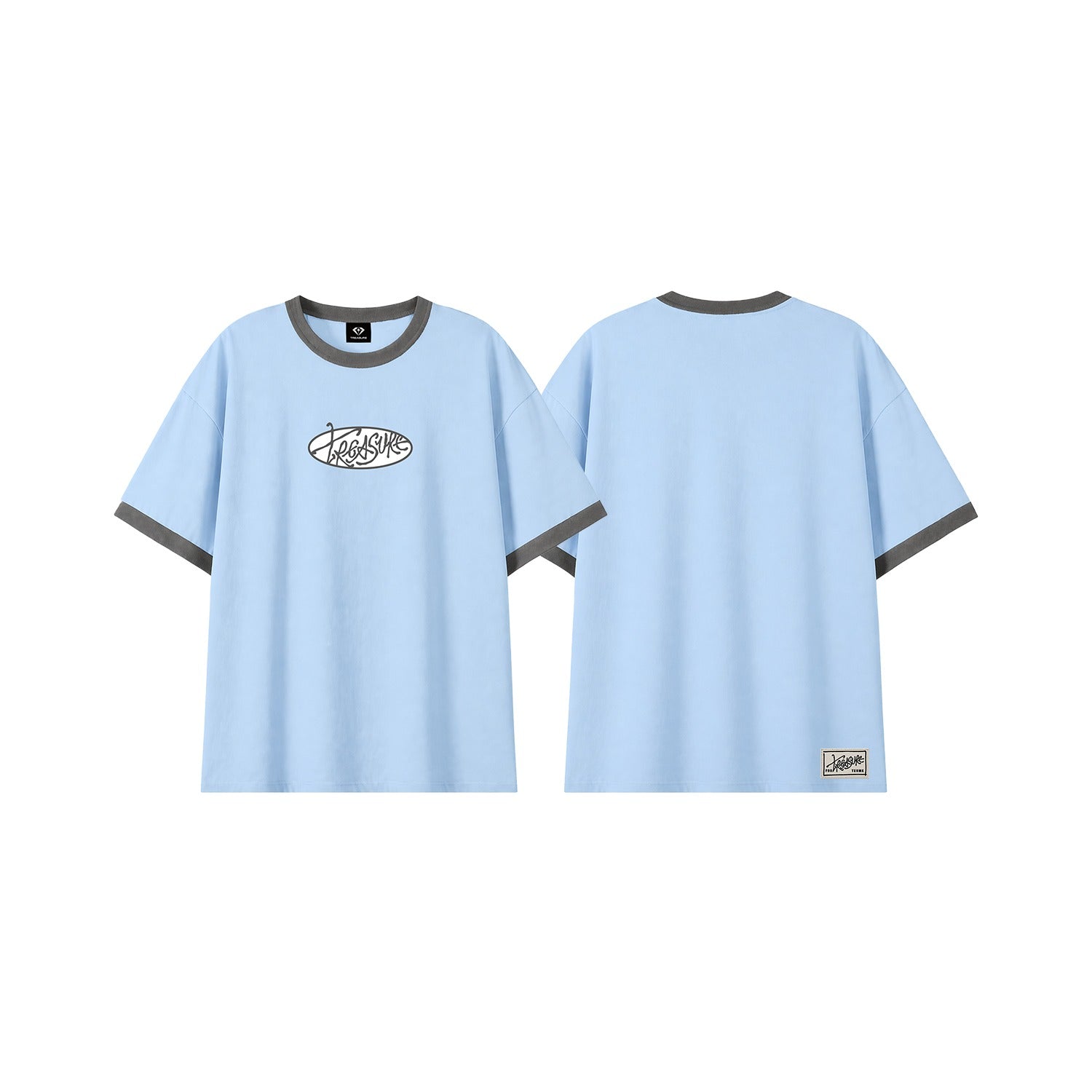TREASURE - T-SHIRT_LIGHT BLUE / TREASURE 4th MINI ALBUM NEW WAV
