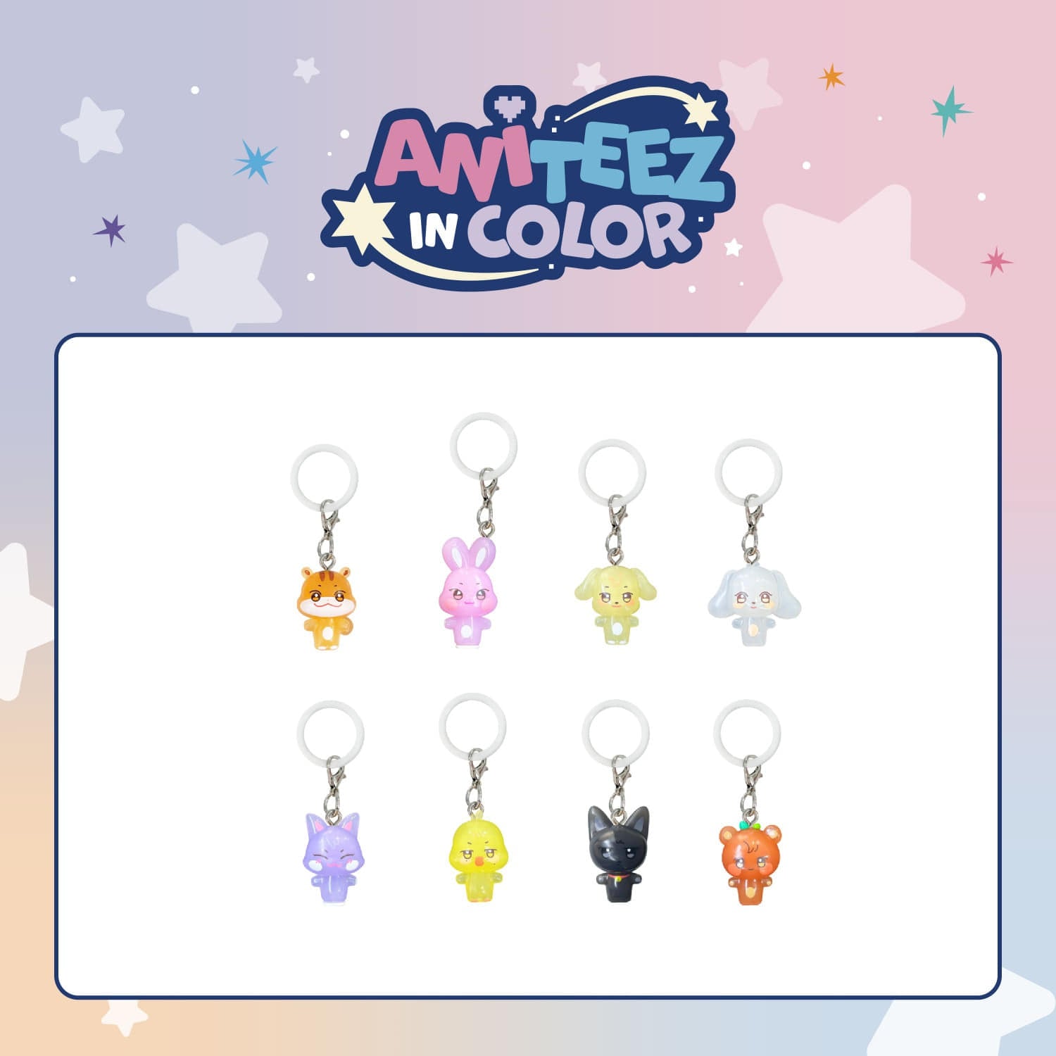 [Pre-order] ATEEZ - CLEAR MASCOT CHARM(RANDOM) / ANITEEZ POP-UP STORE [ANITEEZ IN COLOR] MD