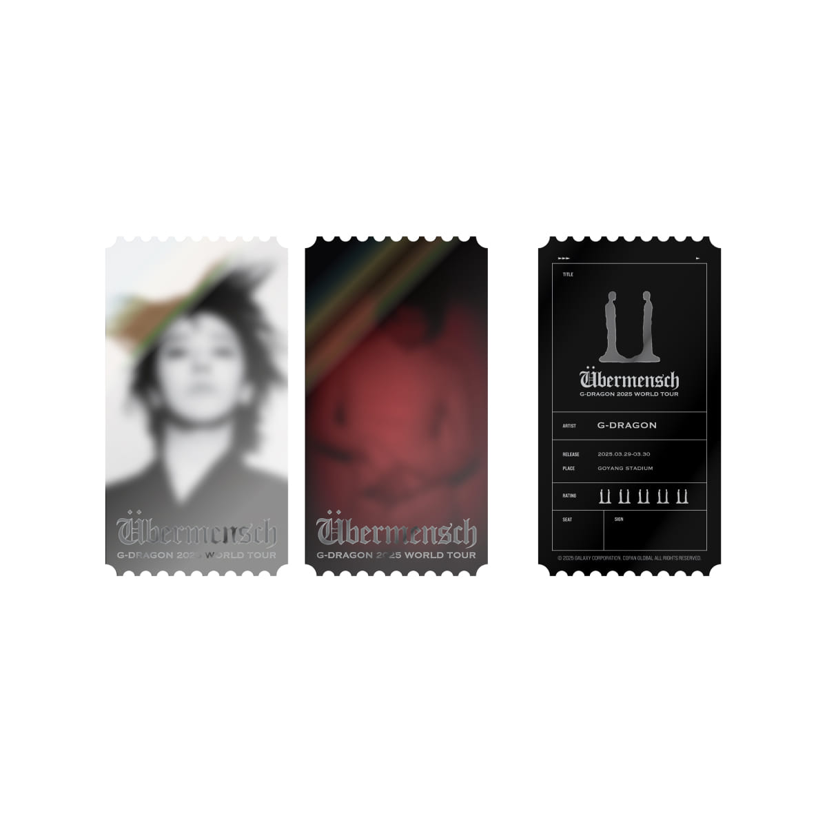 [POB] G-DRAGON - PHOTO TICKET / G-DRAGON 2025 WORLD TOUR IN KOREA OFFICIAL MD
