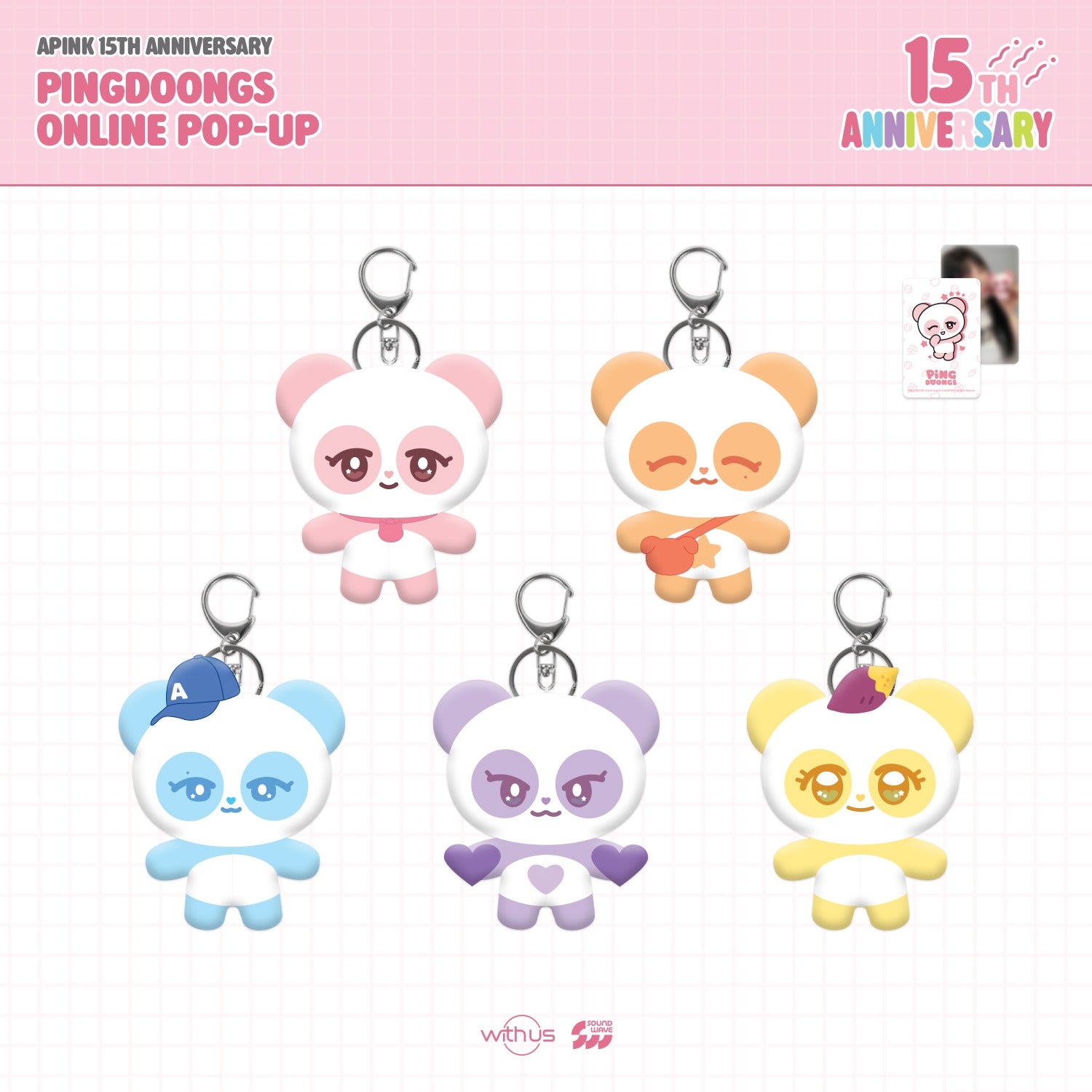 [Pre-order] Apink - PINGDOONGS PLUSH KEYRING / 15th ANNIVERSARY PINGDOONGS ONLINE POP-UP MD