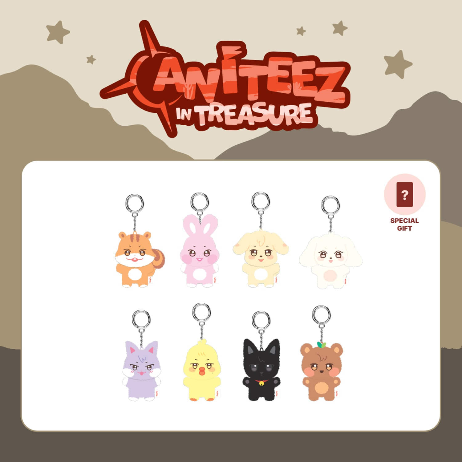 ATEEZ - MINI PLUSH / 'ANITEEZ in TREASURE' OFFICIAL MERCH