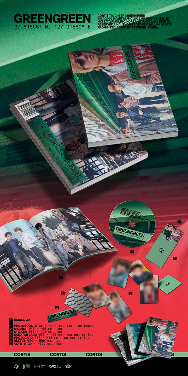 [POB] [LUCKY DRAW] CORTIS - GREENGREEN / The 2nd EP Album (Standard ver.) - [STUDIO CHOOM GIFT]