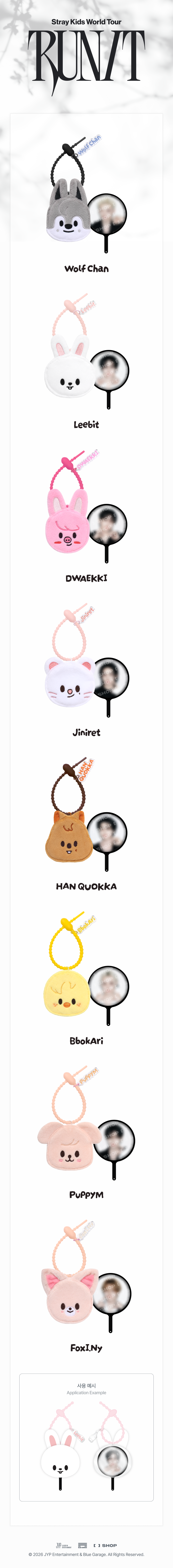 [Pre-order] Stray Kids - SKZOO PLUSH MINI PICKET KEYRING / Stray Kids World Tour RUN IT