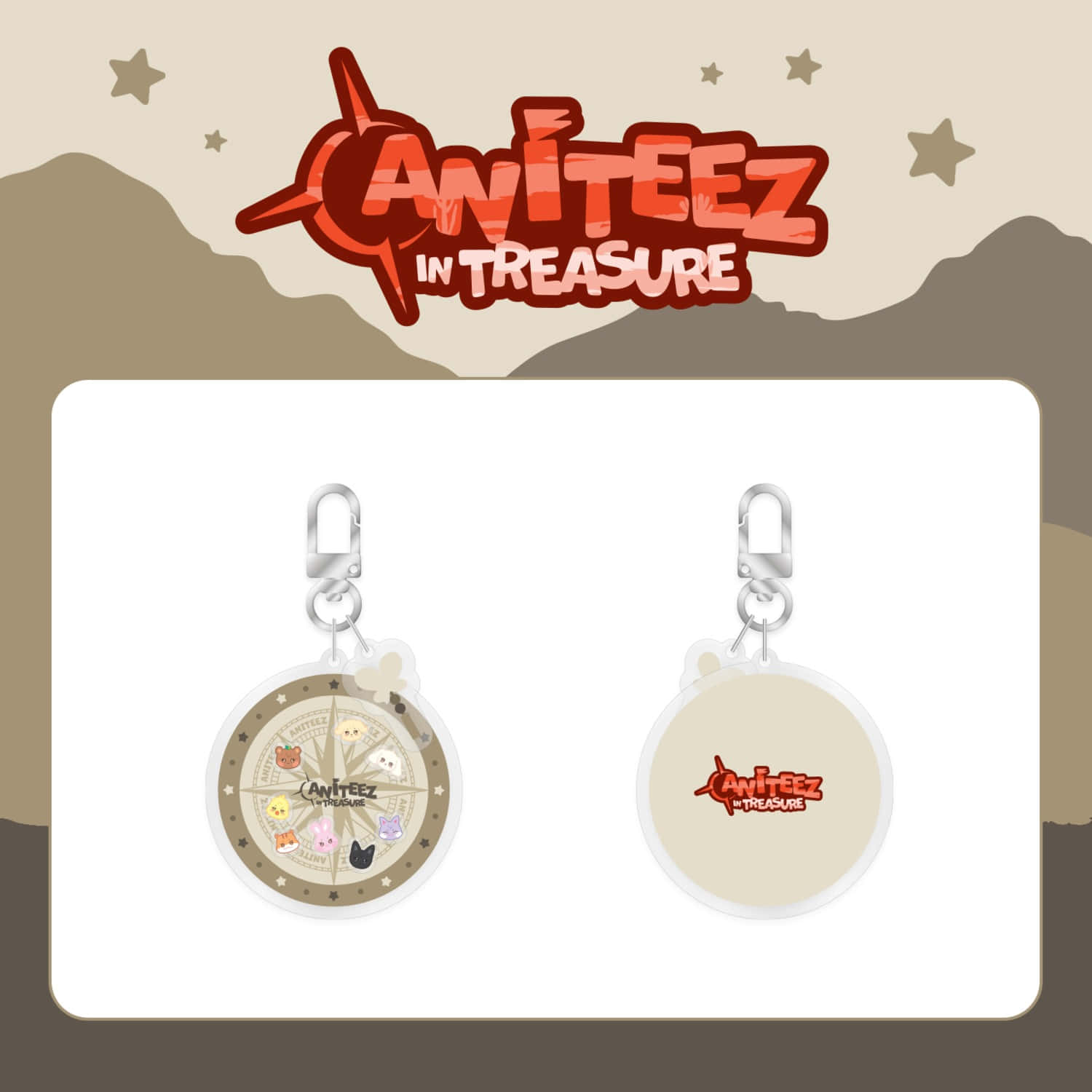ATEEZ - SHAKER KEYRING / 'ANITEEZ in TREASURE' OFFICIAL MERCH