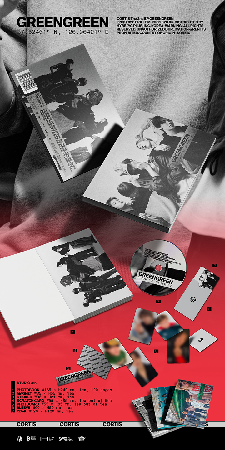 [POB] [LUCKY DRAW] CORTIS - GREENGREEN / The 2nd EP Album (Standard ver.) - [YOUTUBE GIFT]