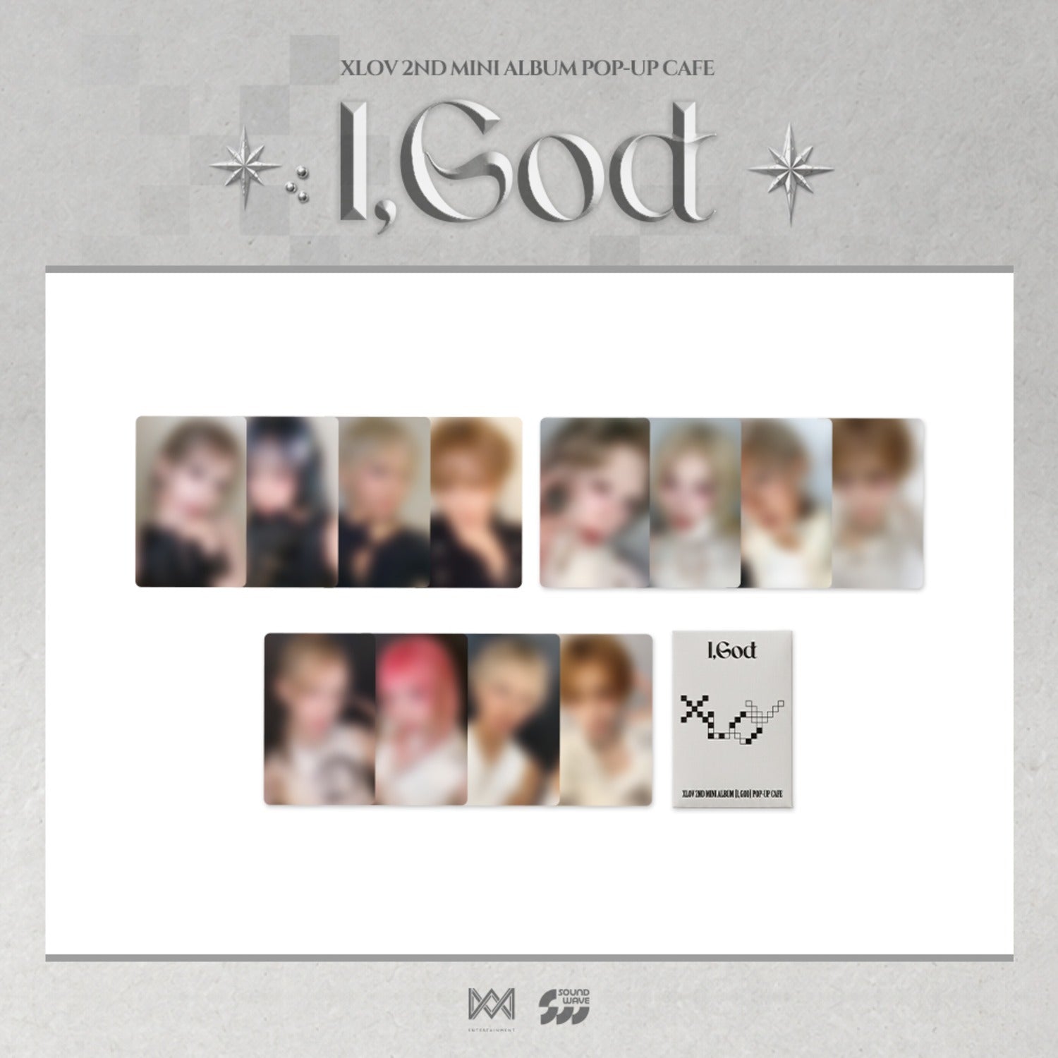 [Pre-order] XLOV - RANDOM TRADING CARD / 2ND MINI ALBUM [I,GOD] POP-UP MD