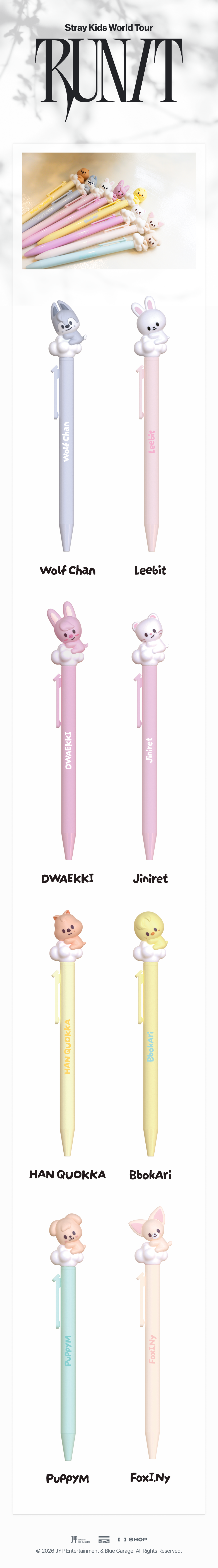 [Pre-order] Stray Kids - SKZOO FIGURE PEN / Stray Kids World Tour RUN IT