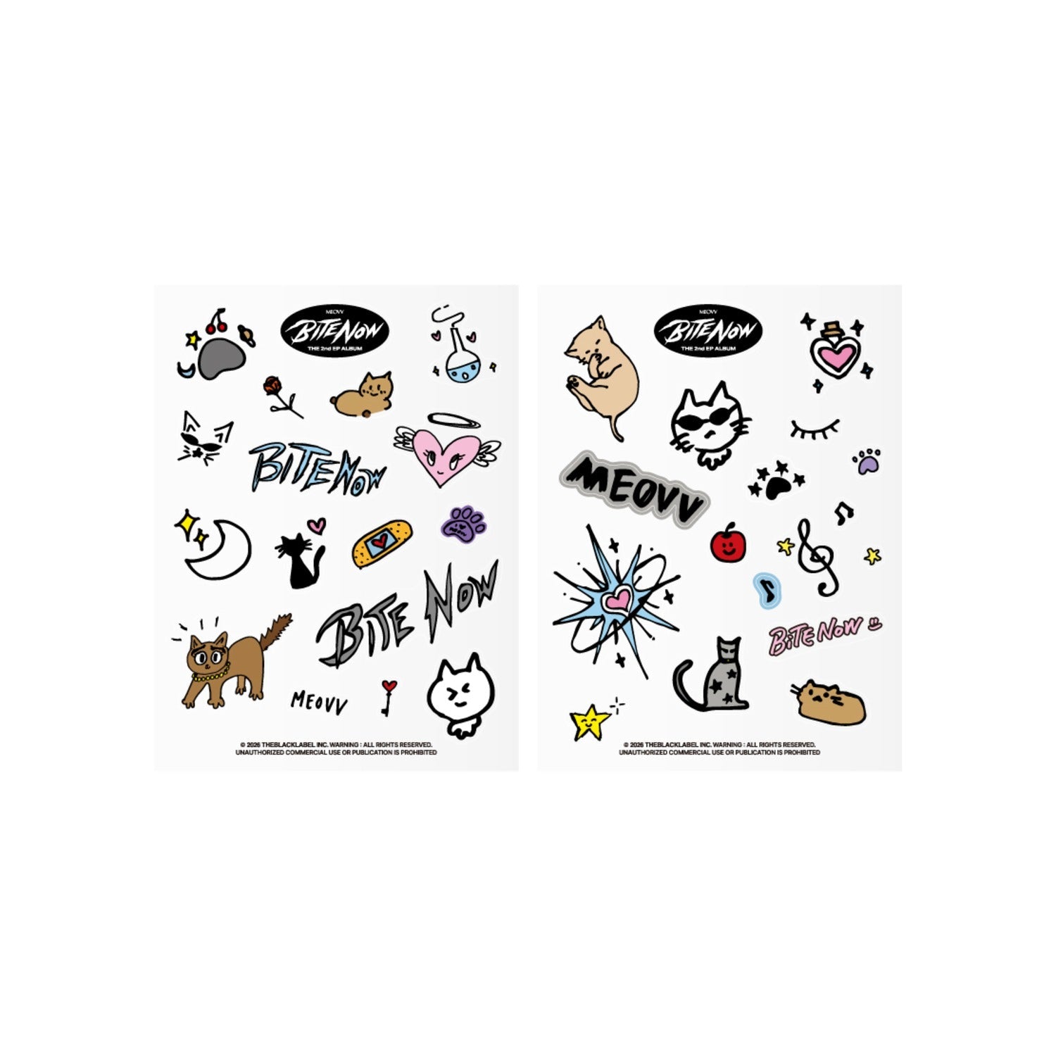 [Pre-order] MEOVV - REMOVABLE CLEAR STICKER / THE 2nd EP ALBUM [BITE NOW] POP-UP MD