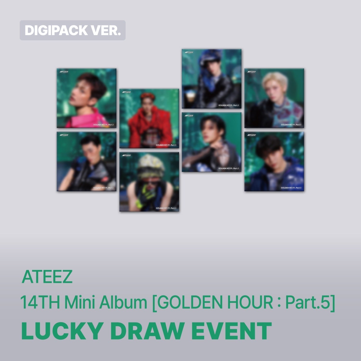 [POB] [LUCKYDRAW] ATEEZ - GOLDEN HOUR : Part.5 / 14th Mini Album (DIGIPACK Ver.)