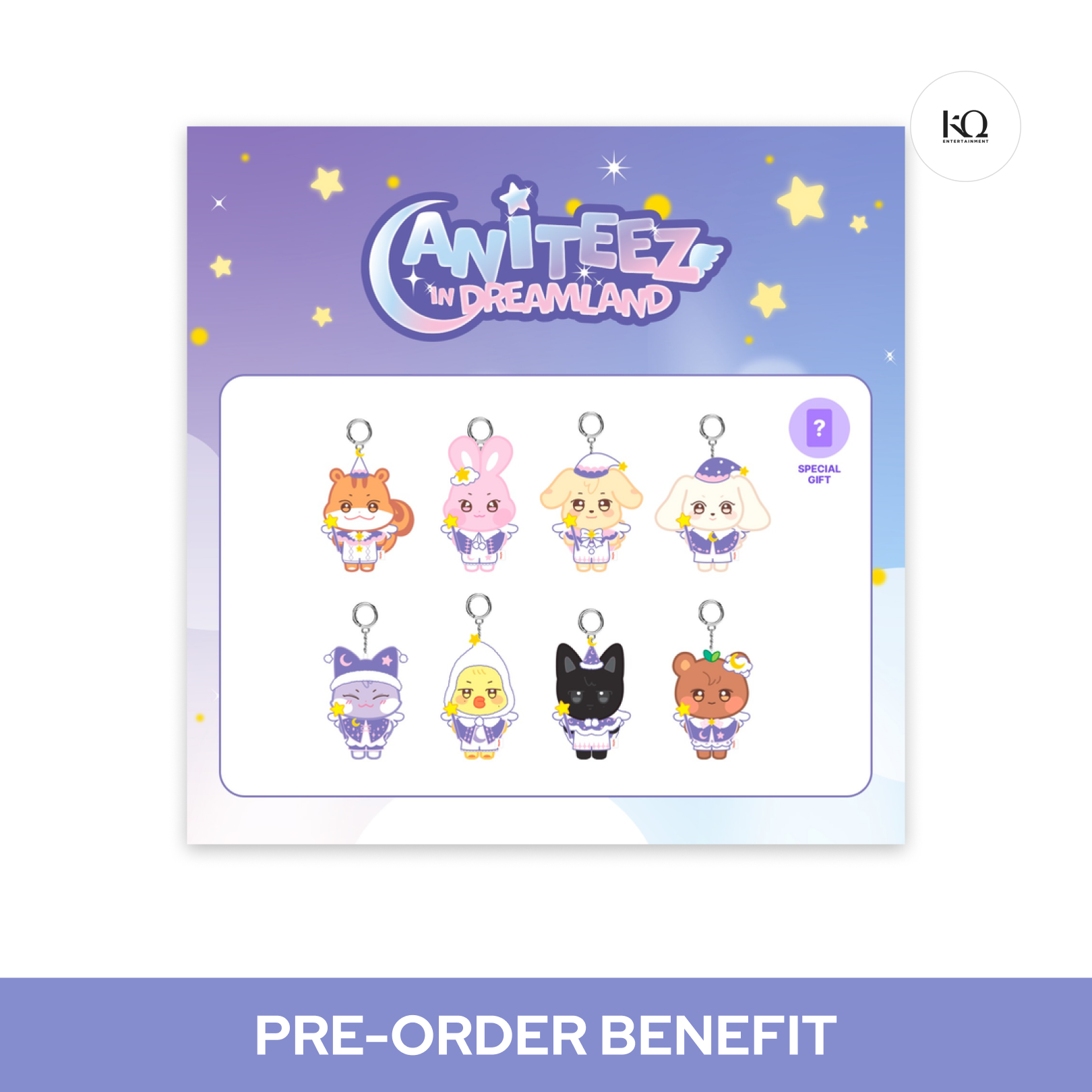 ATEEZ - PLUSH KEYRING (Guardian Angel ver.) / 'ANITEEZ in DREAMLAND' OFFICIAL MERCH