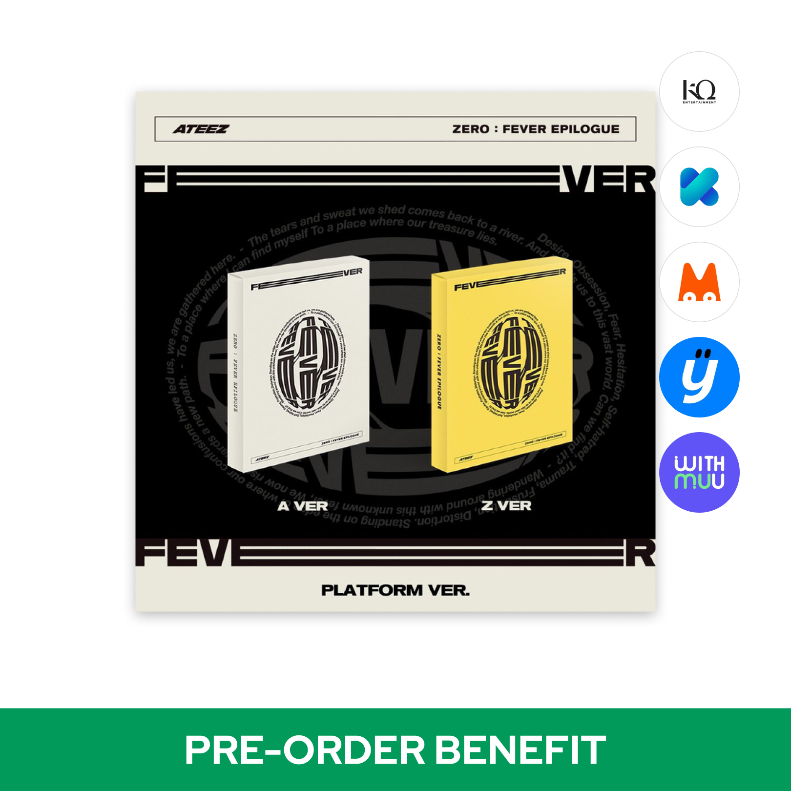 [POB] ATEEZ - ZERO : FEVER EPILOGUE (Platform ver.)(SMART ALBUM) *Cover Select