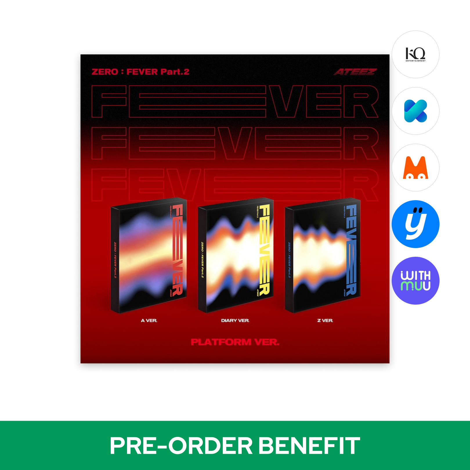ATEEZ - ZERO : FEVER Part.2 (Platform ver.)(SMART ALBUM) *Cover Select