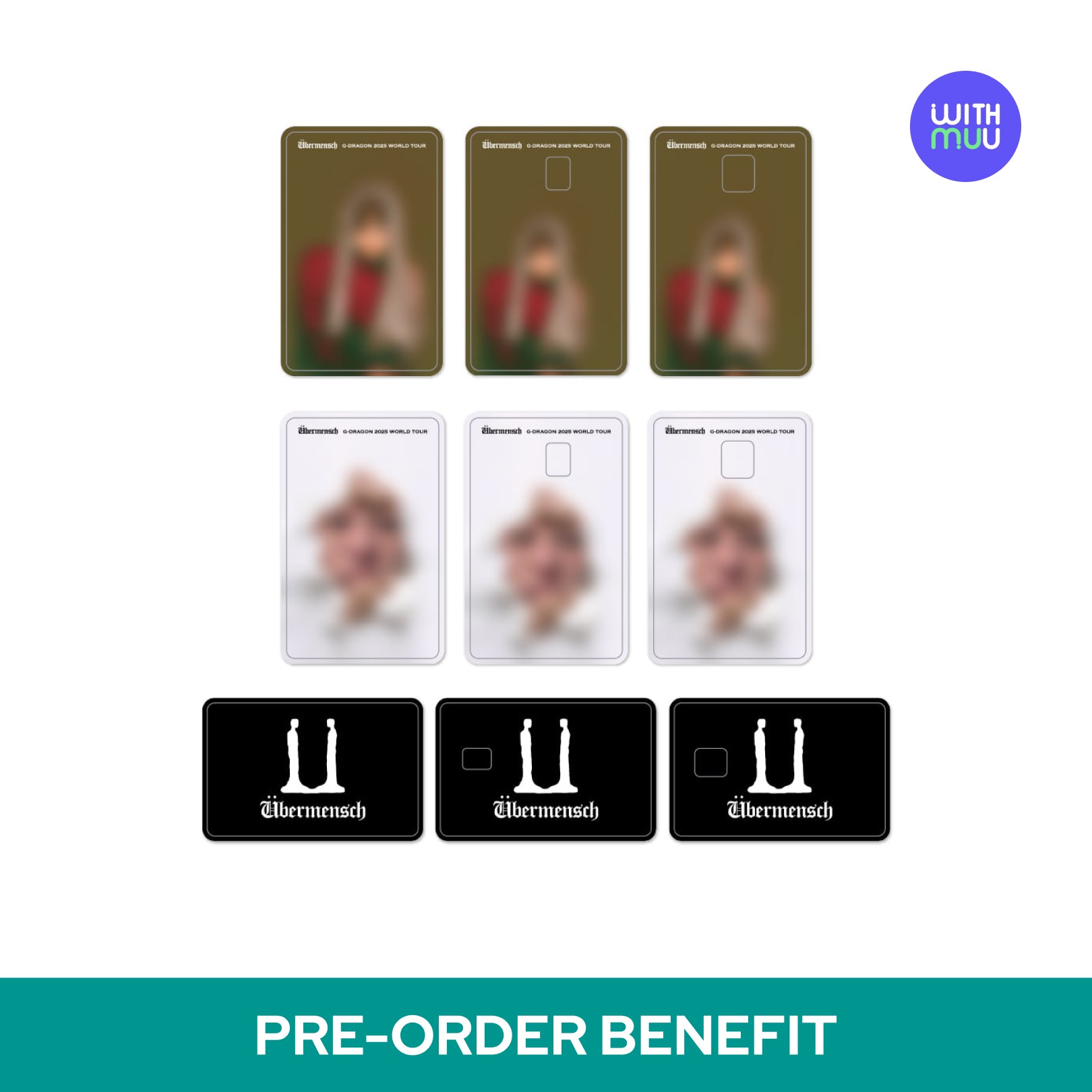 [POB] G-DRAGON - CARD COVER STICKER / G-DRAGON 2025 WORLD TOUR IN KOREA OFFICIAL MD
